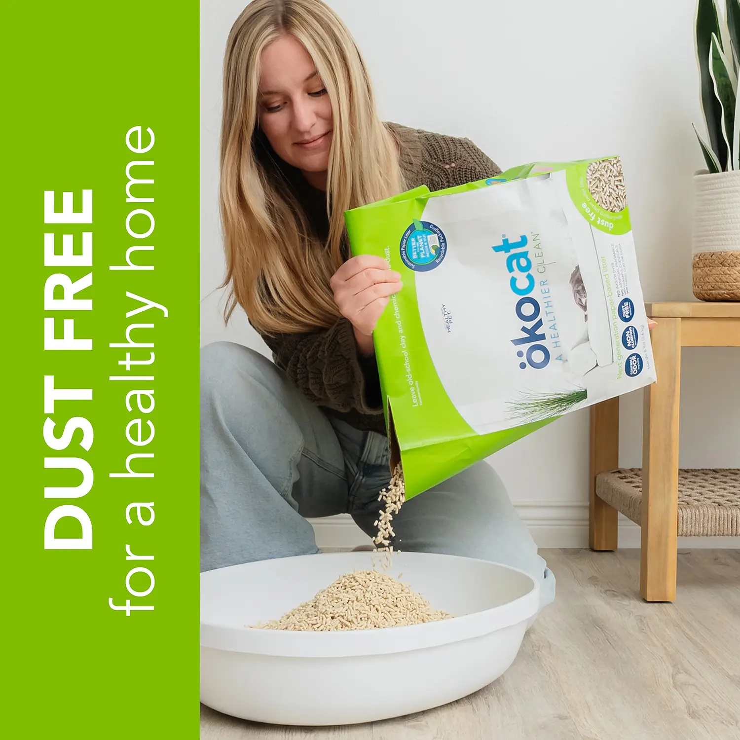 Okocat Dust Free Non-Clumping Paper Pellet Cat Litter 8-lb - Image 6