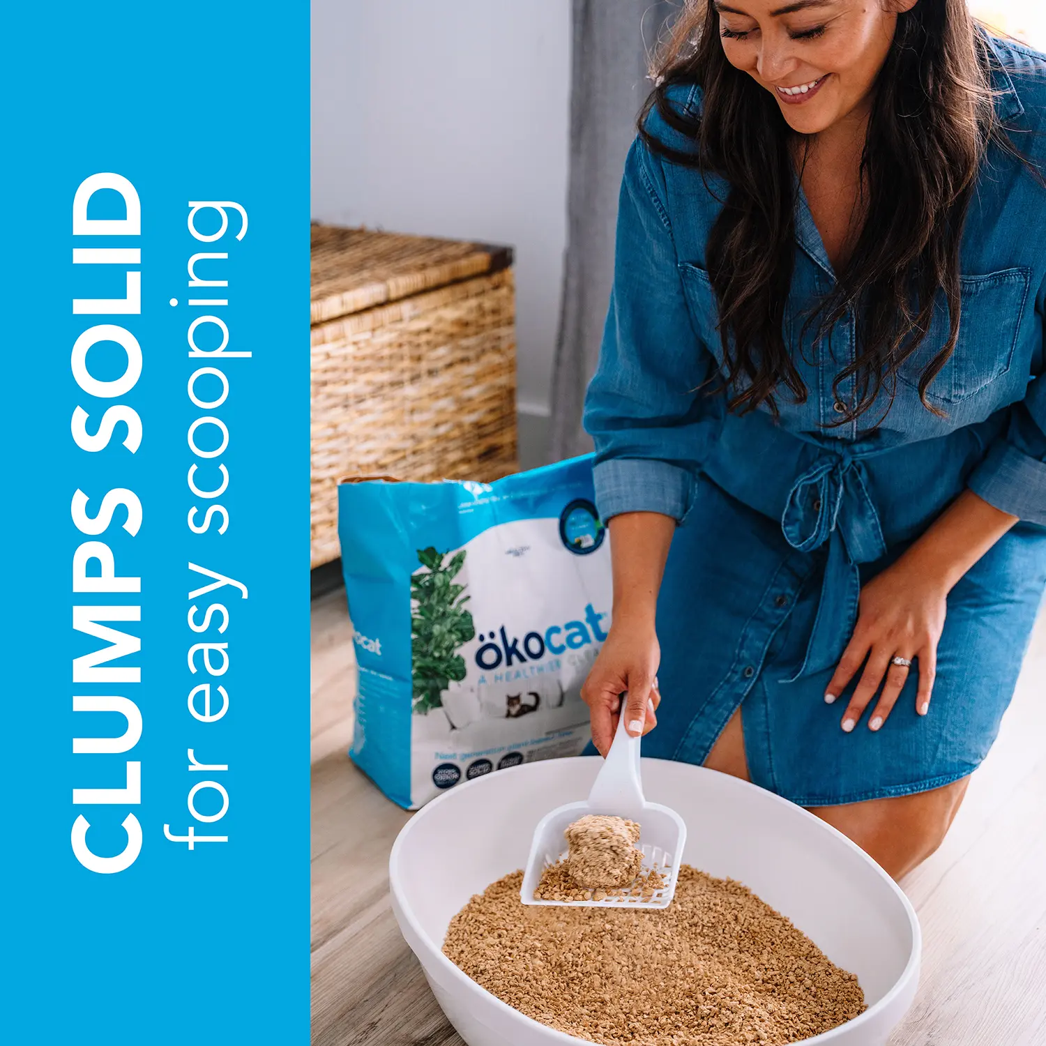 Okocat Original Premium Clumping Wood Cat Litter 12.6-lb - Image 5