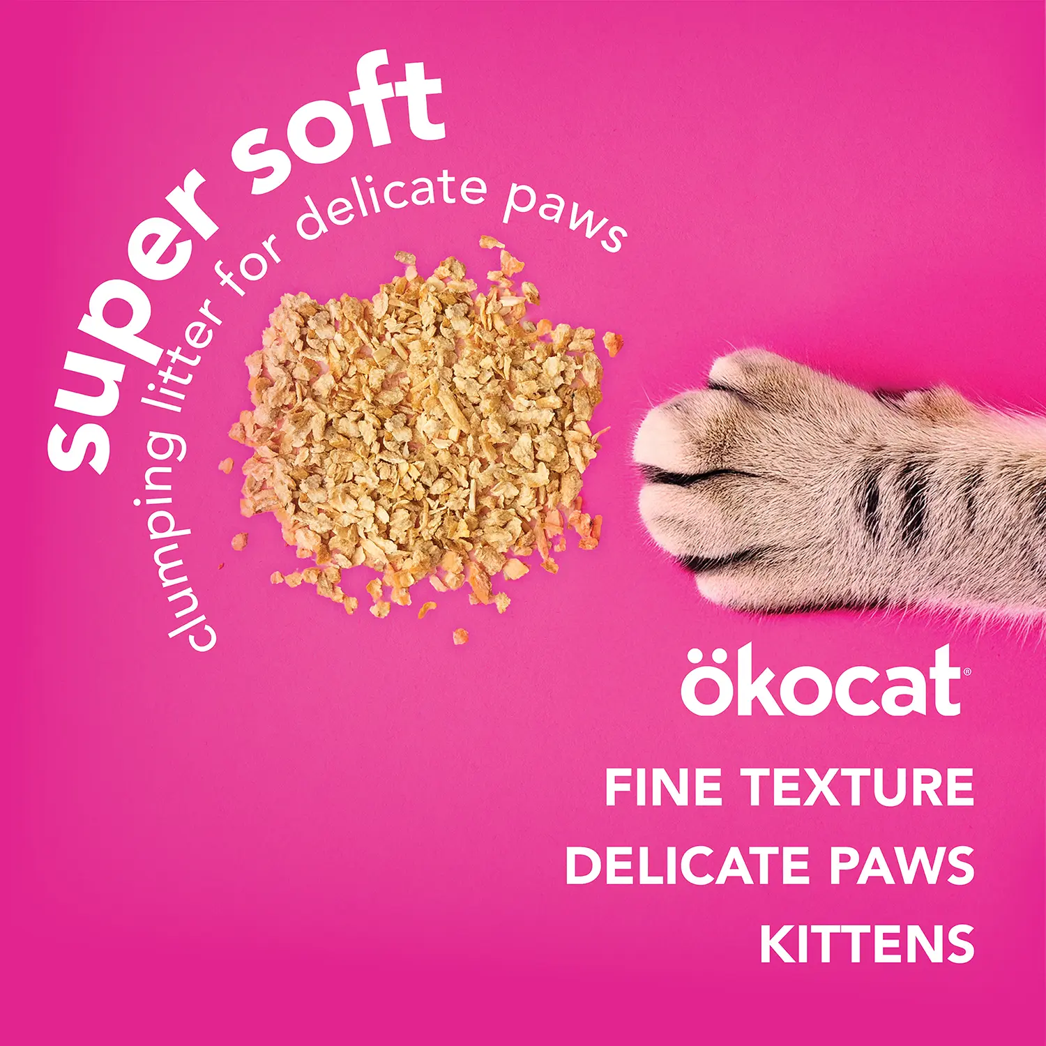 Okocat Super Soft Clumping Wood Cat Litter 10.6-lb - Image 3