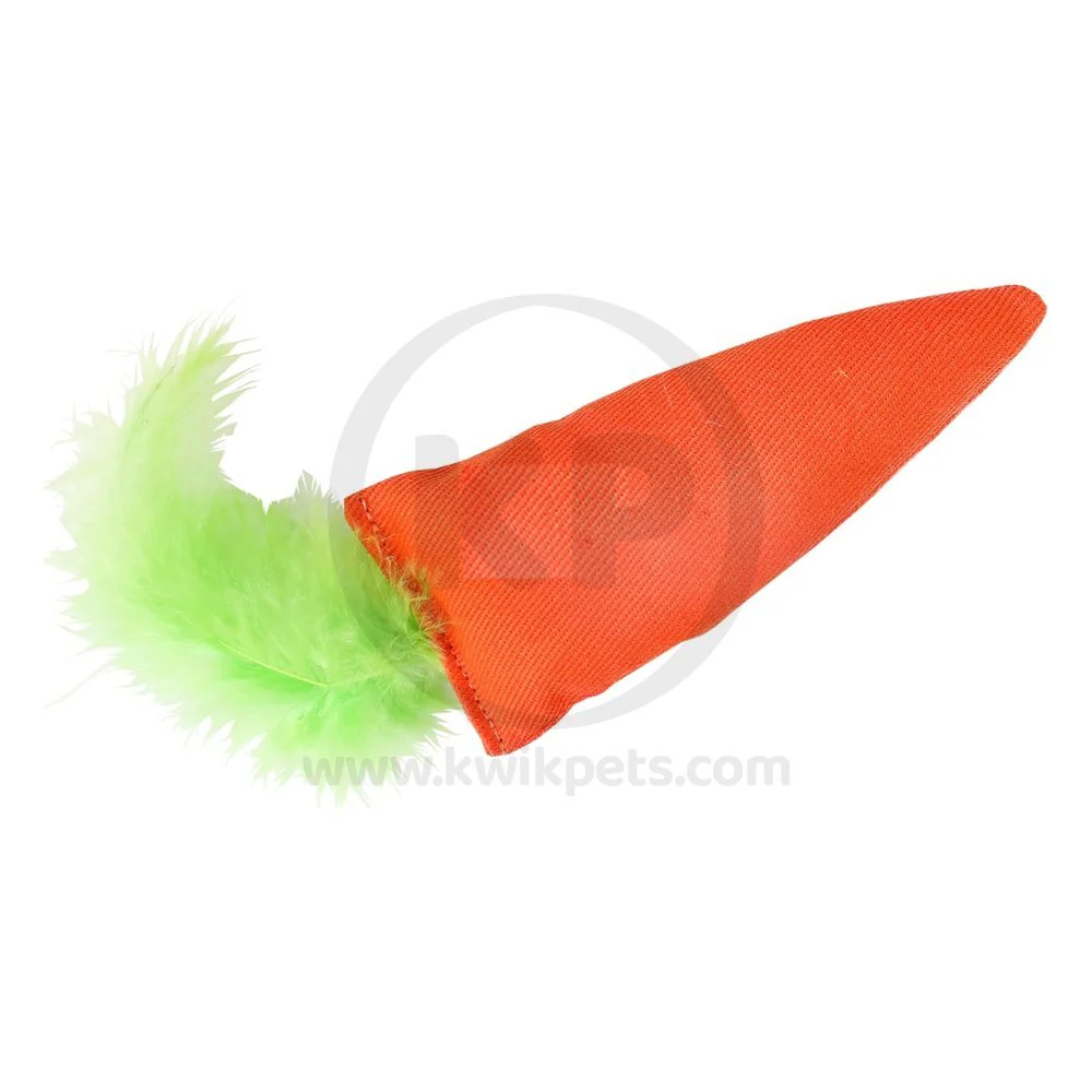 OurPets Cosmic 24 Karat Carrot Catnip Cat Toy Orange & Green - Image 2