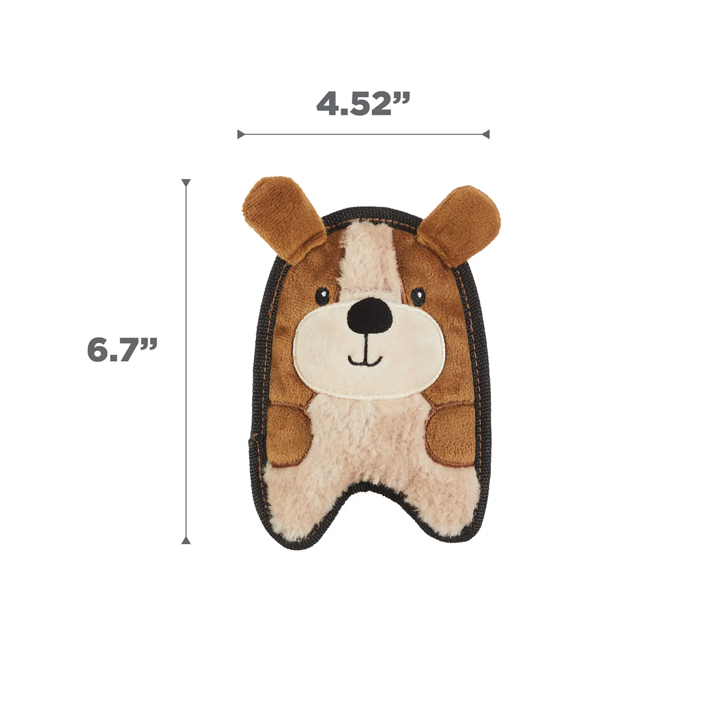 Outward Hound Durablez Puppy Squeaky Plush Dog Toy Brown Extra Small - Image 6