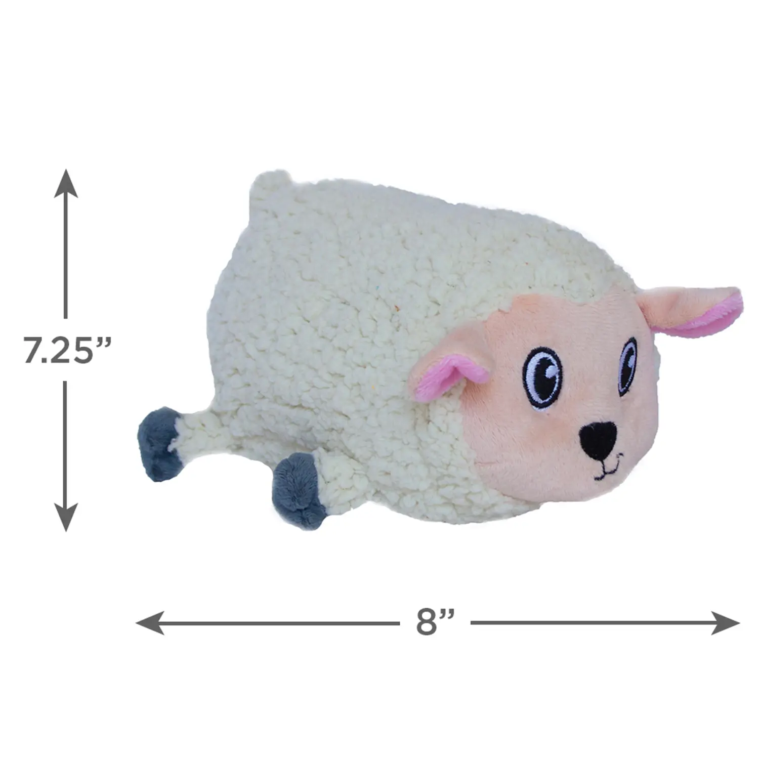 Outward Hound Fattiez Sheep Plush Dog Toy White Medium - Image 4