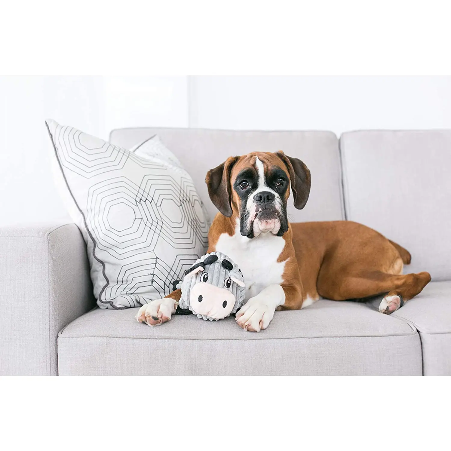 Outward Hound Fattiez Sheep Plush Dog Toy White Medium - Image 5