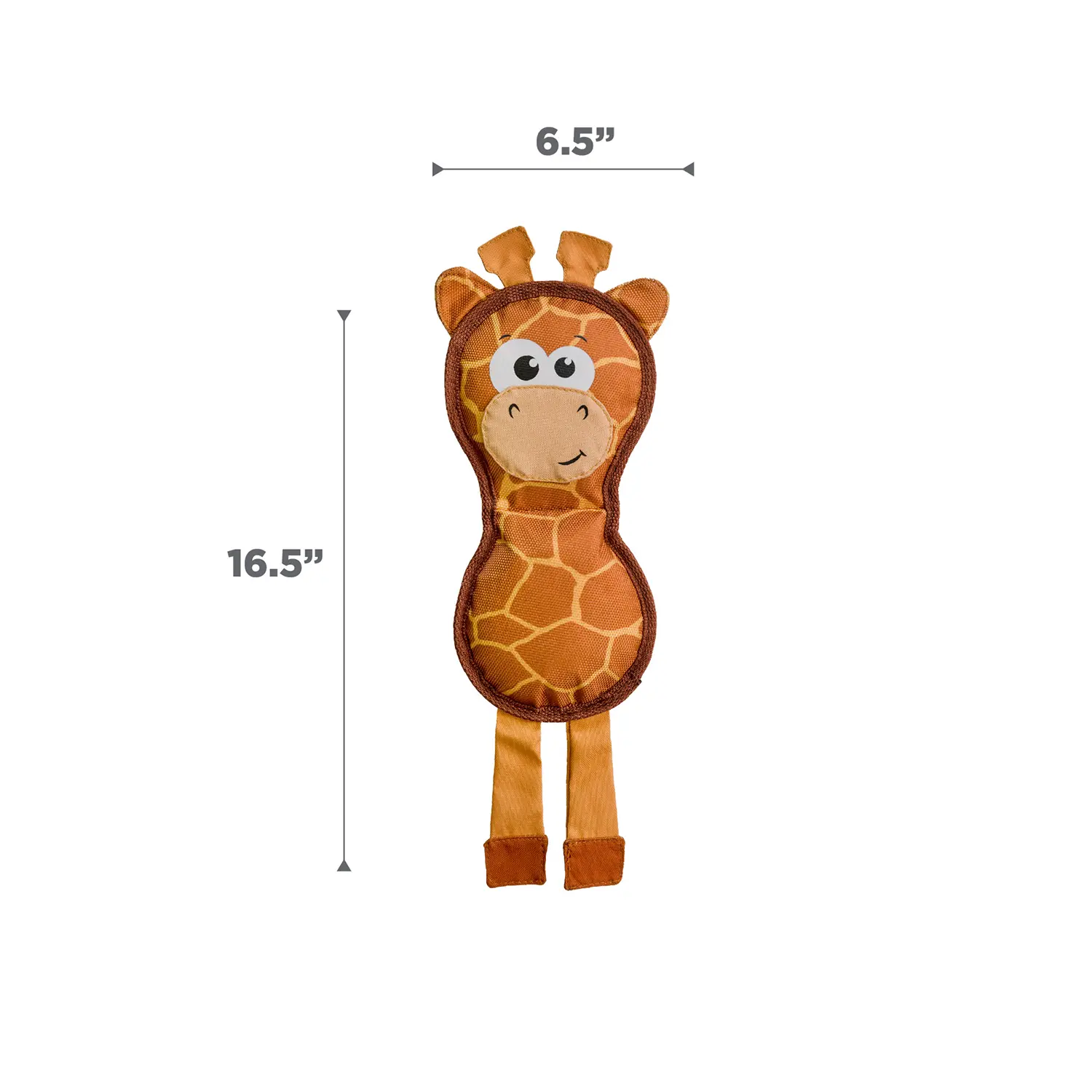 Outward Hound Fire Biterz Giraffe Firehose Plush Dog Toy Brown Medium - Image 5