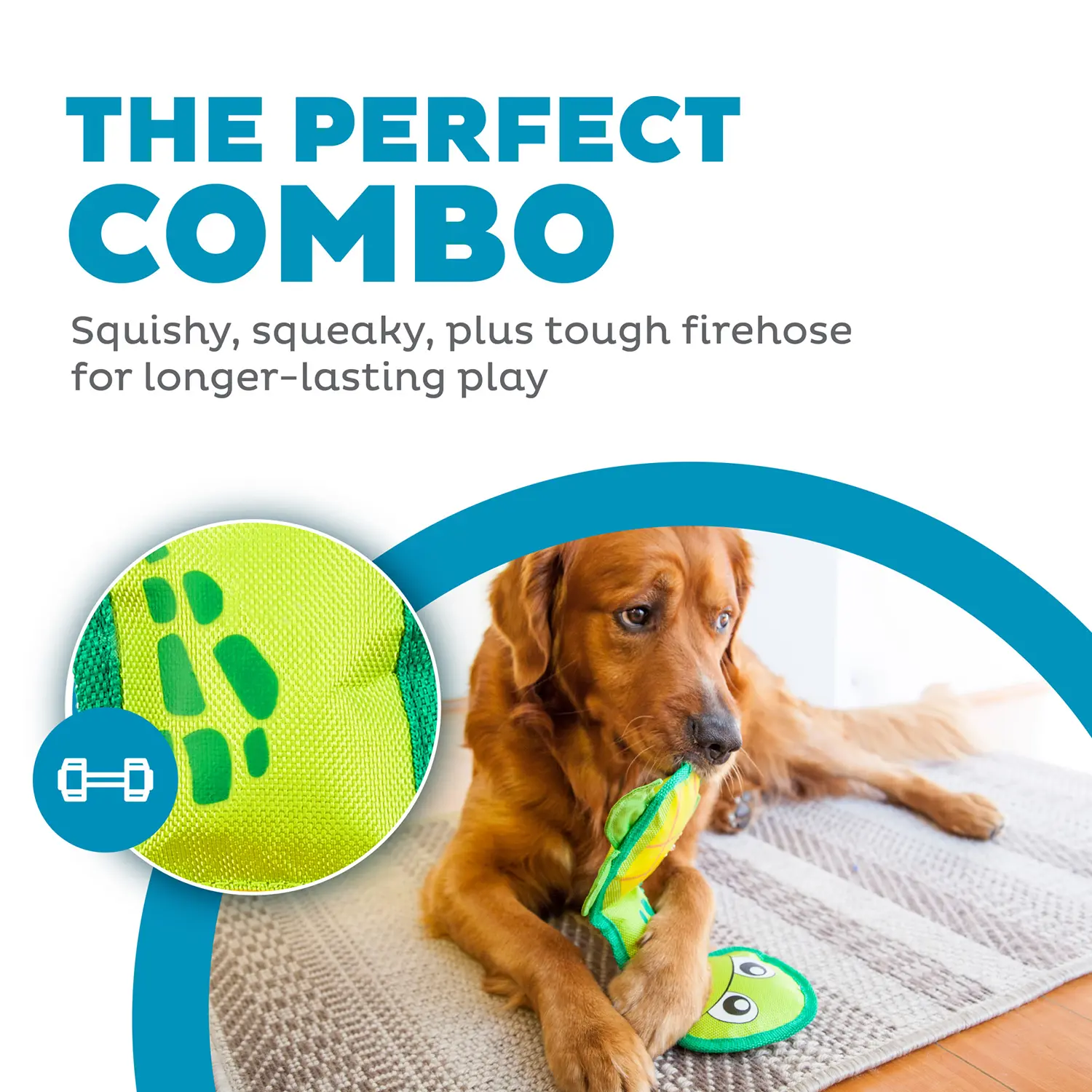Outward Hound Fire Biterz Turtle Plush Interactive Dog Toy Green Medium - Image 4