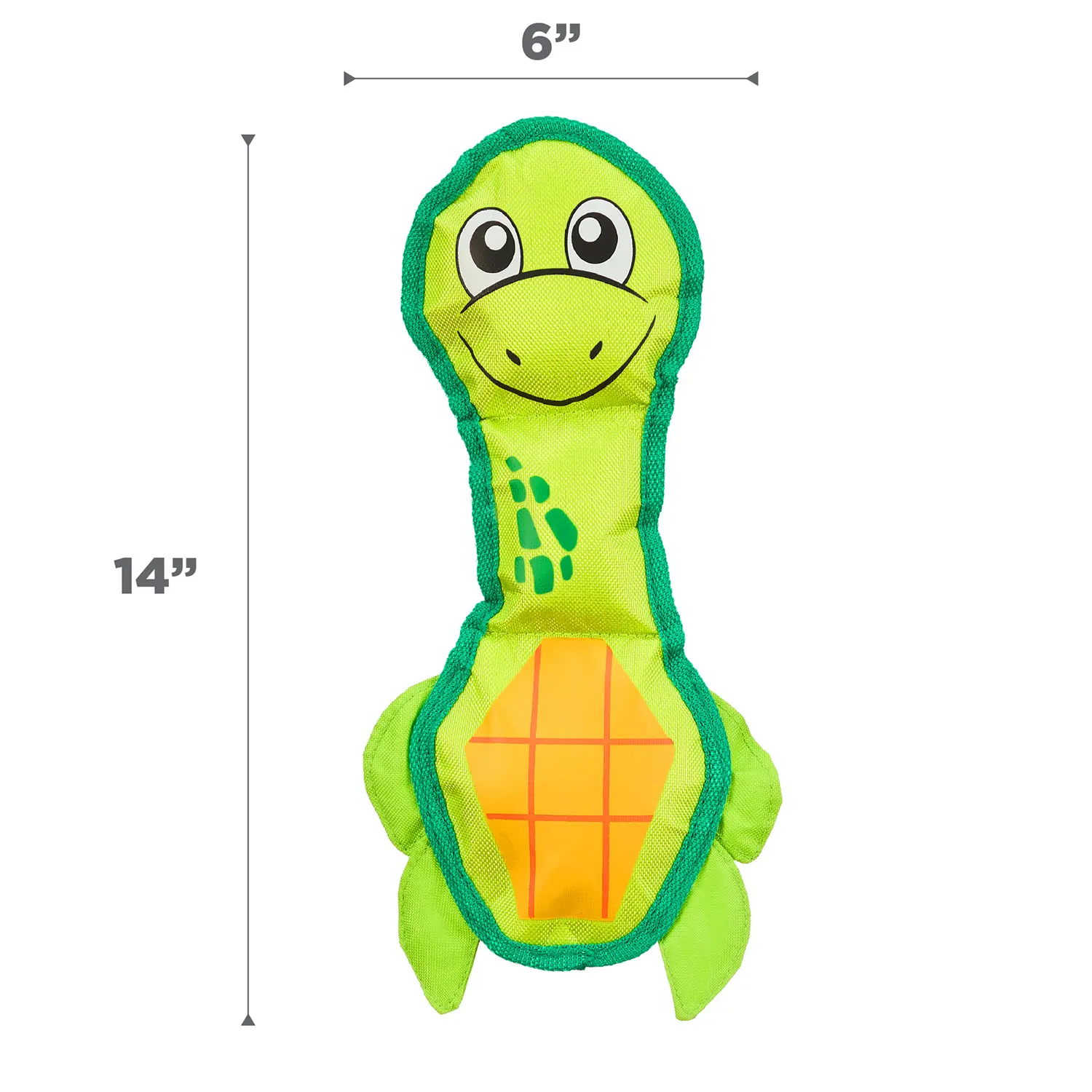 Outward Hound Fire Biterz Turtle Plush Interactive Dog Toy Green Medium - Image 6