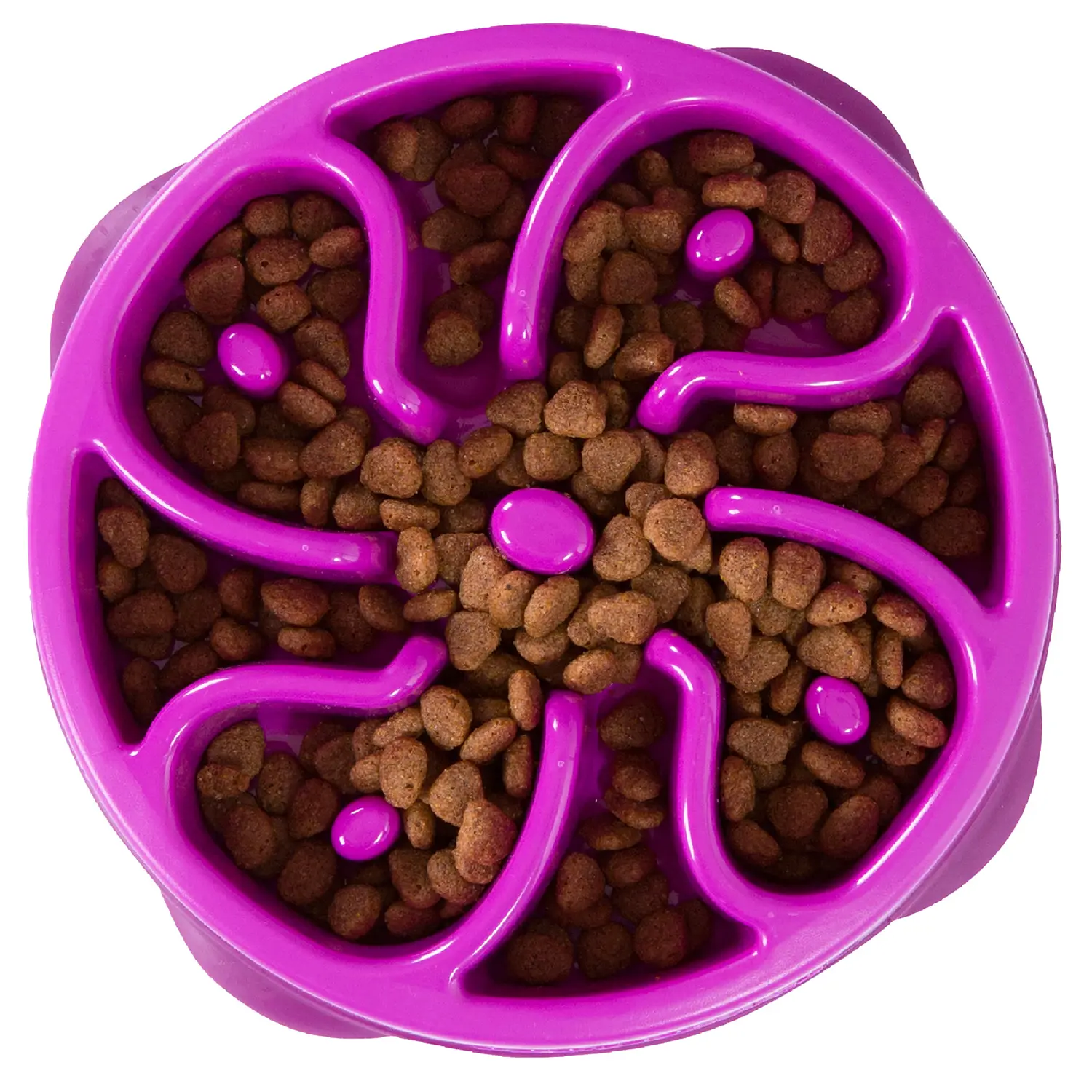 Outward Hound Fun Feeder Interactive Dog Bowl Slow Feeder Purple Small