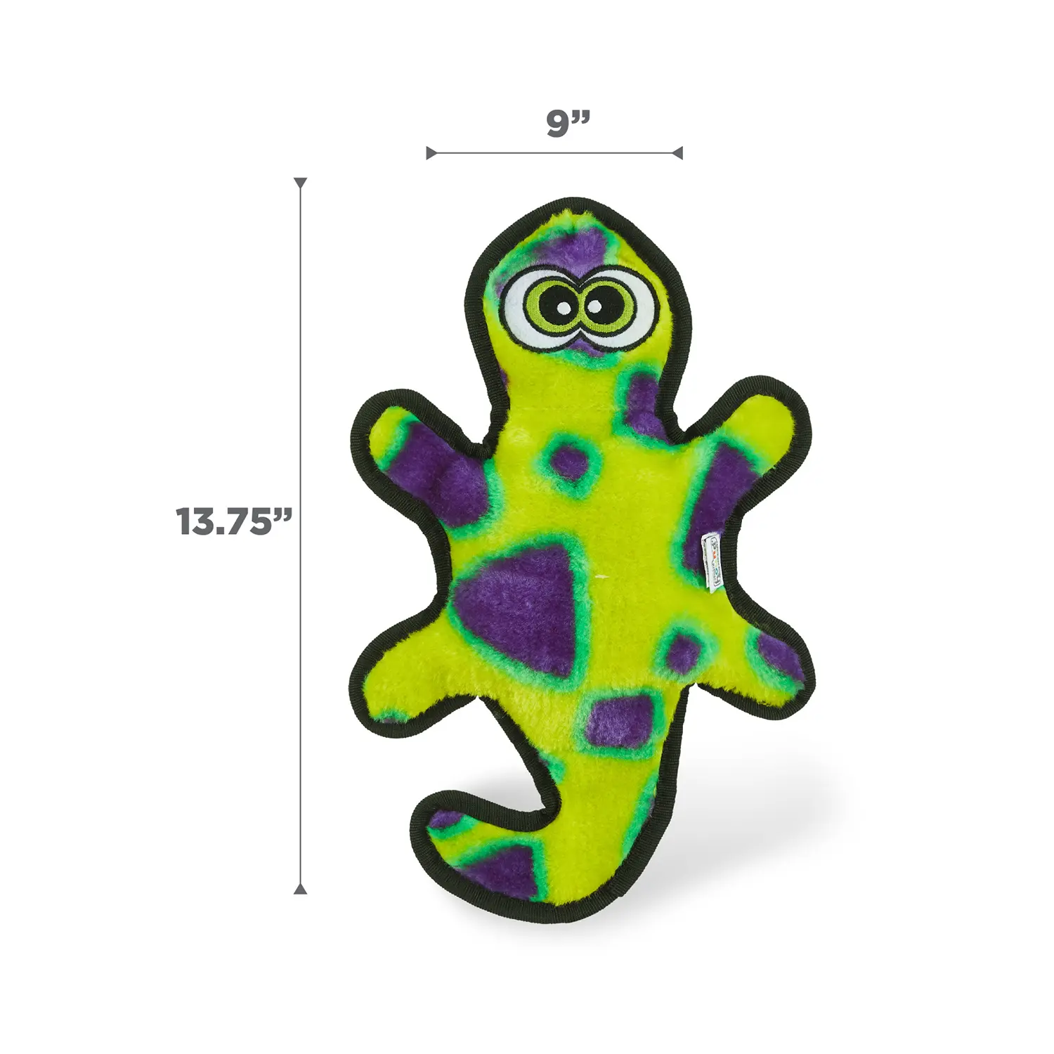 Outward Hound Invincibles Durablez Gecko Dog Toy Yellow & Green Medium - Image 5