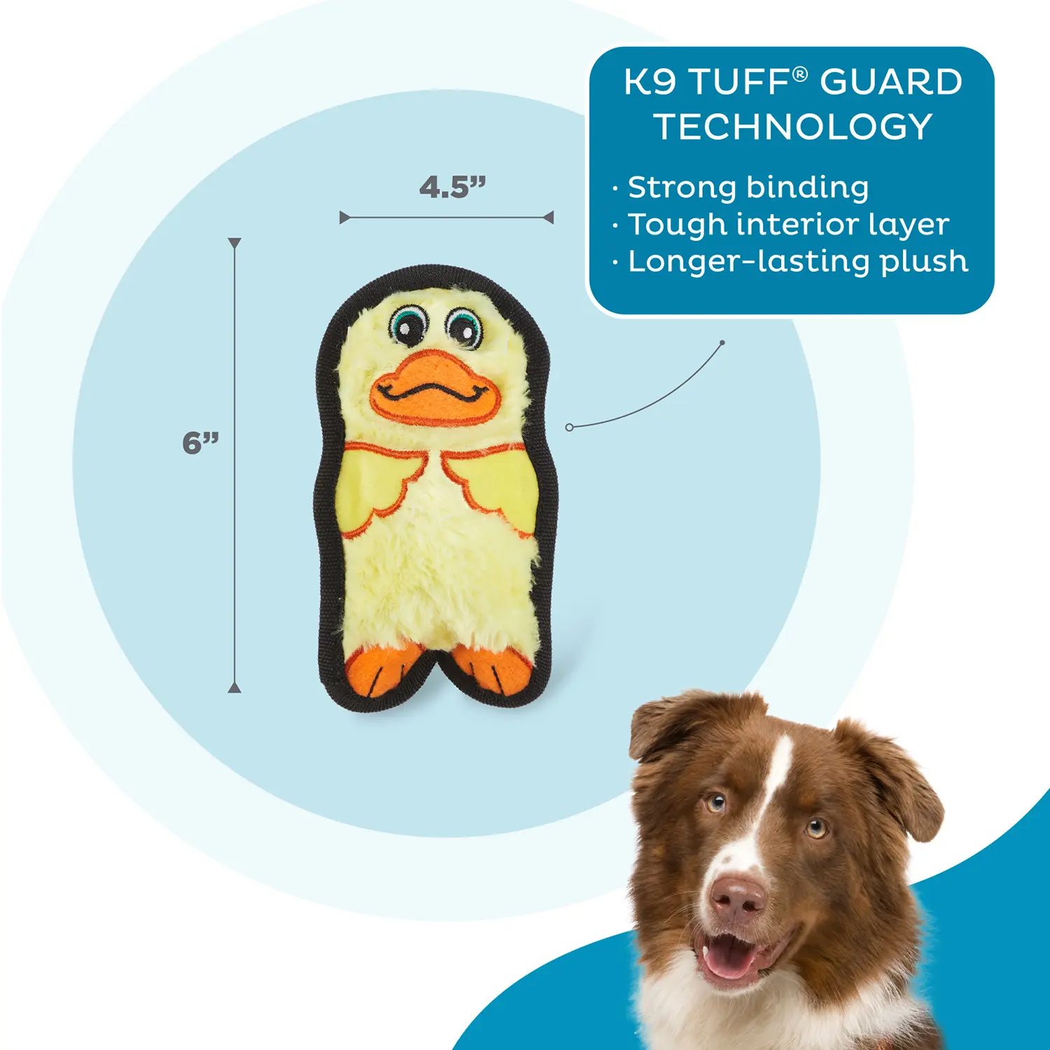 Outward Hound Invincibles Mini Dog Toy Duck XS - Image 3