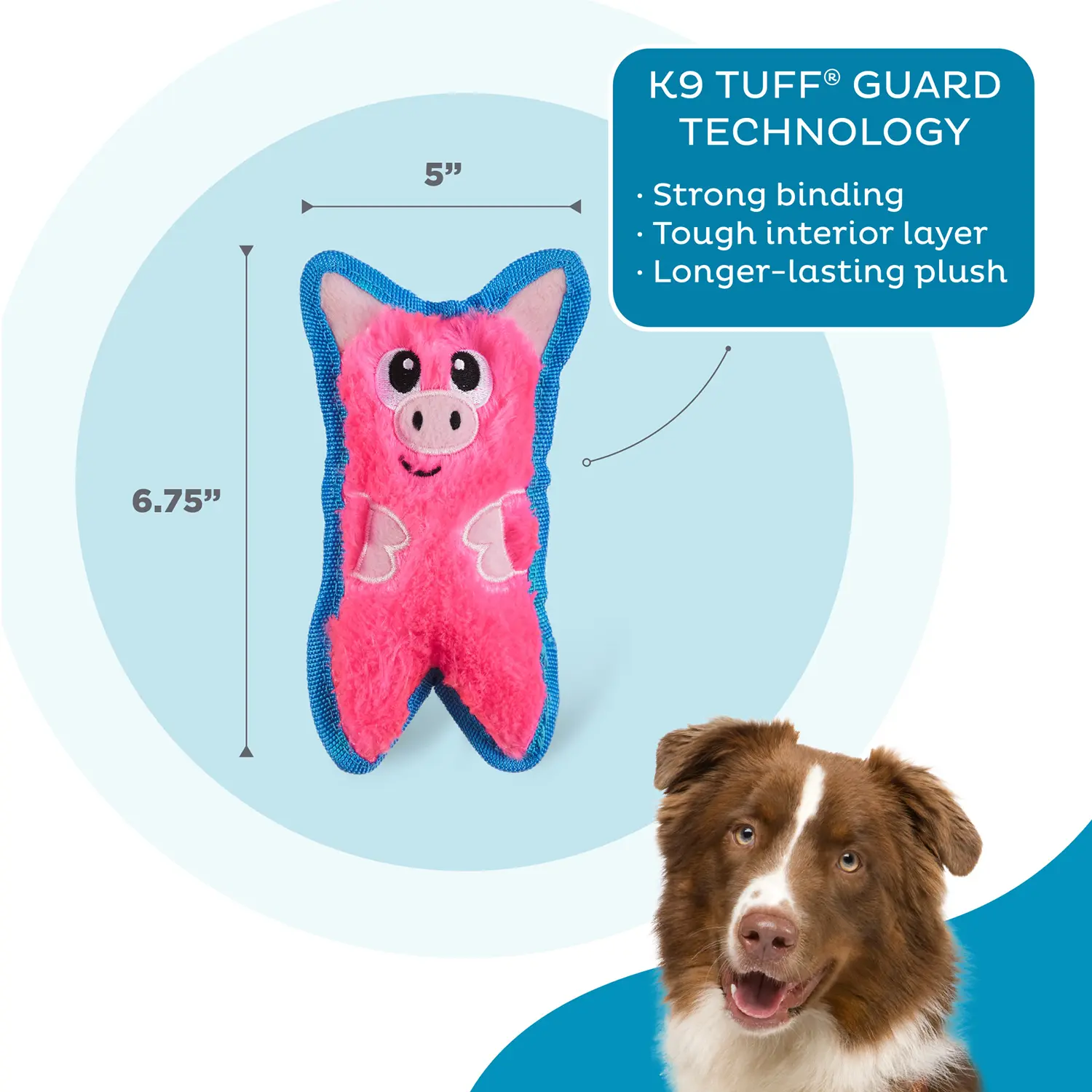 Outward Hound Invincibles Mini Dog Toy Pig XS - Image 2