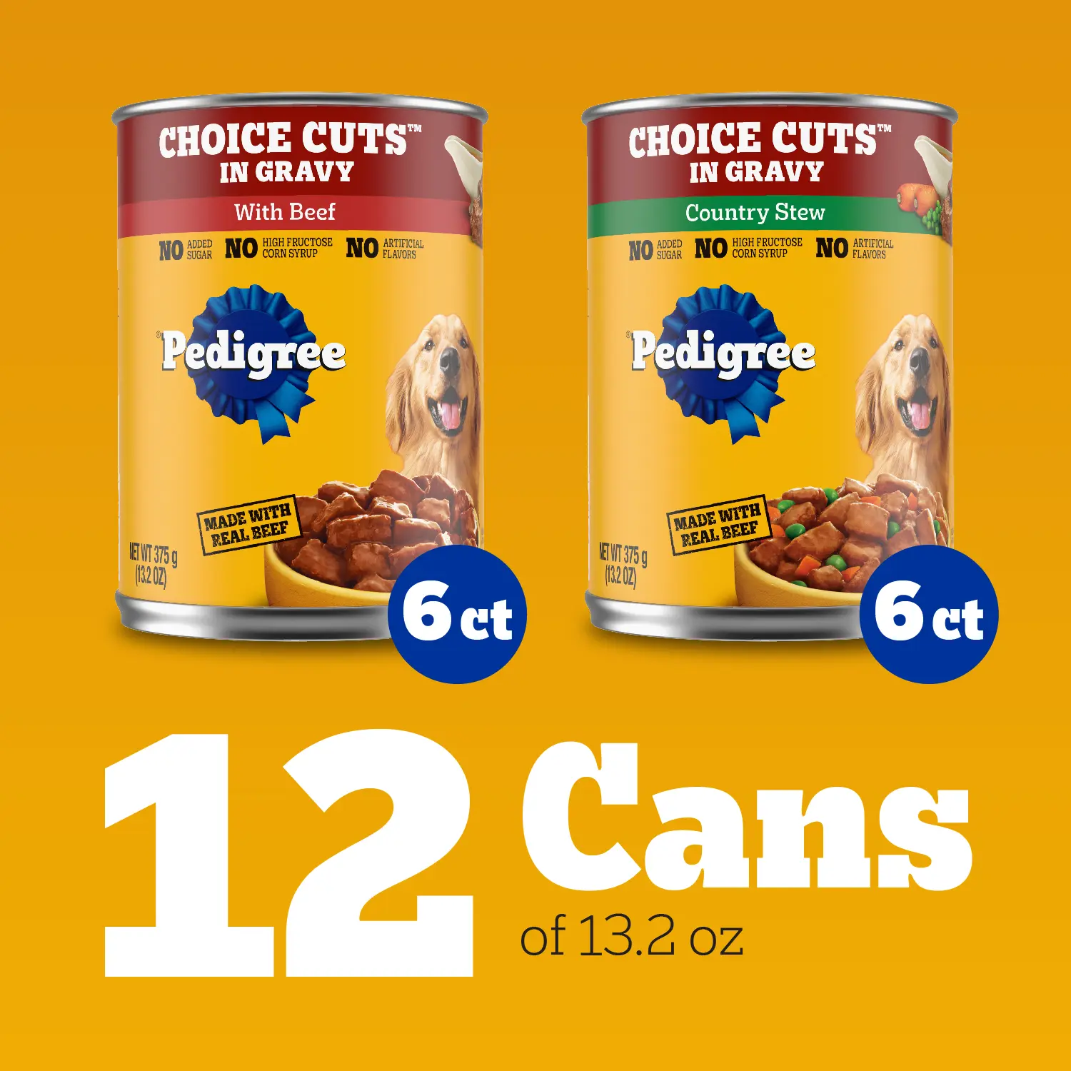 Pedigree Choice Cuts in Gravy Adult Wet Dog Food Variety Pack Beef & Country Stew 12 Count 13.2-oz - Image 10