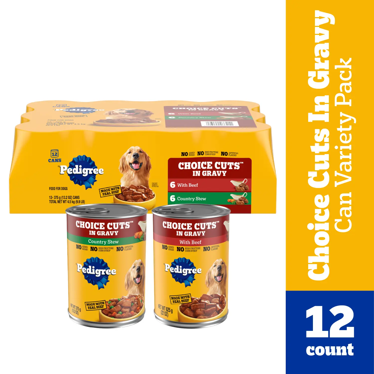 Pedigree Choice Cuts in Gravy Adult Wet Dog Food Variety Pack Beef & Country Stew 12 Count 13.2-oz - Image 9