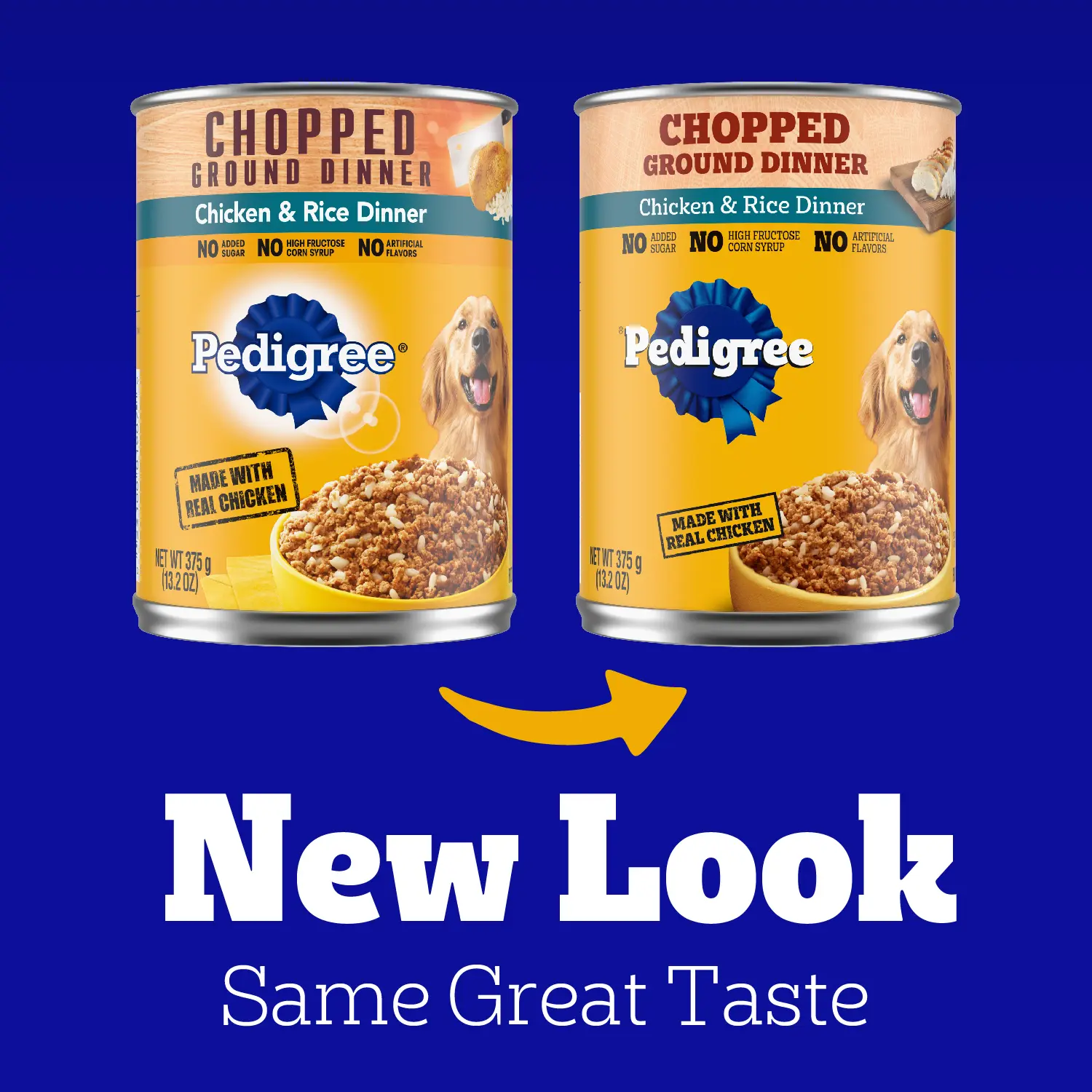 Pedigree Chopped Ground Dinner Adult Wet Dog Food Chicken & Rice 13.2-oz - Image 3