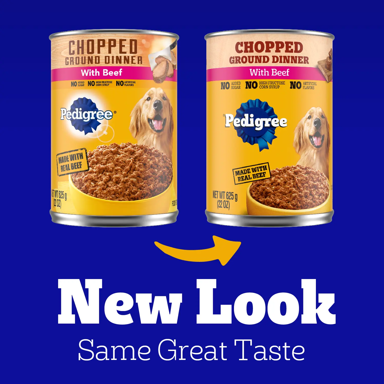 Pedigree Chopped Ground Dinner Adult Wet Dog Food Beef 22-oz - Image 3