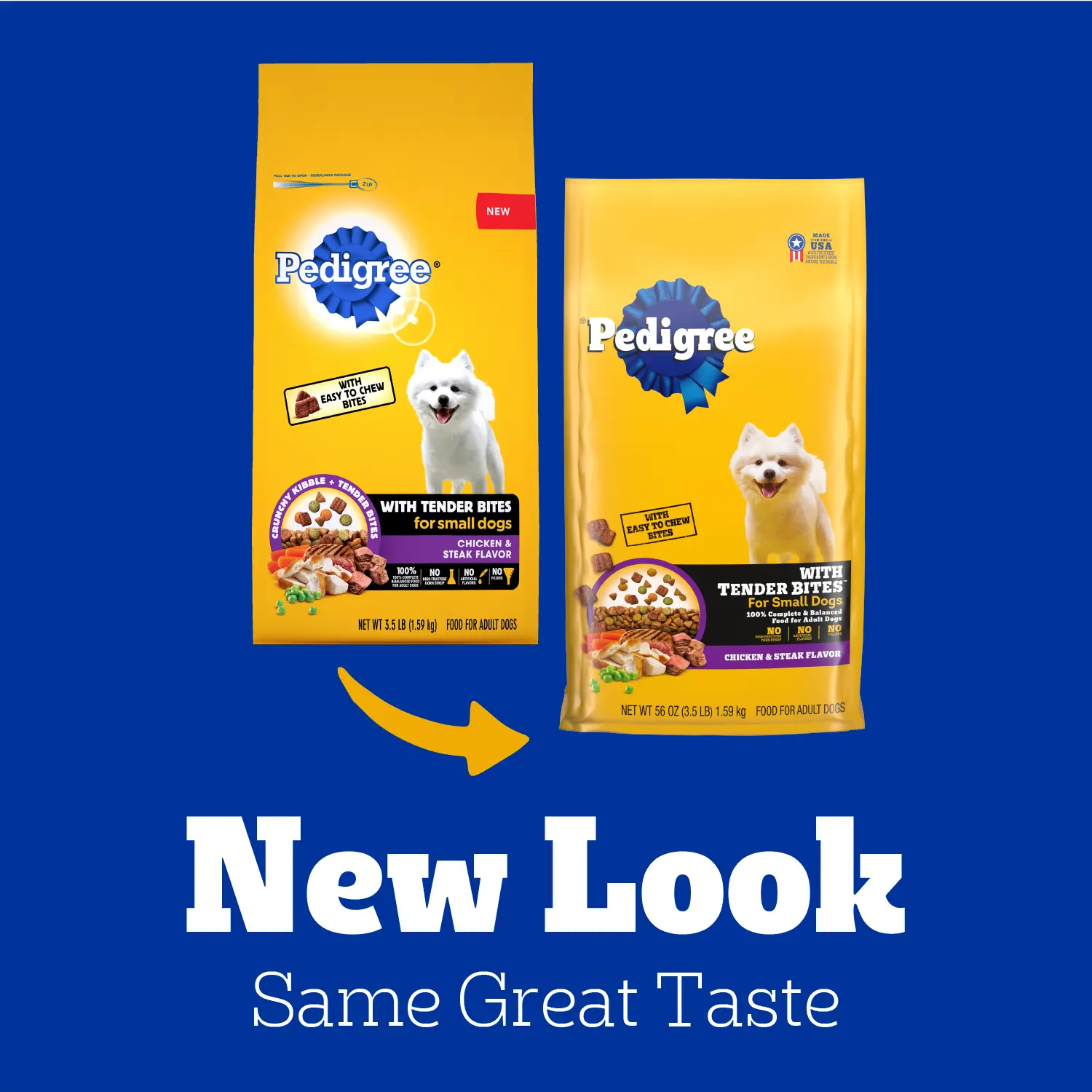 Pedigree Complete Nutrition Tender Bites Small Breed Adult Dry Dog Food Chicken & Steak 3.5-lb - Image 3