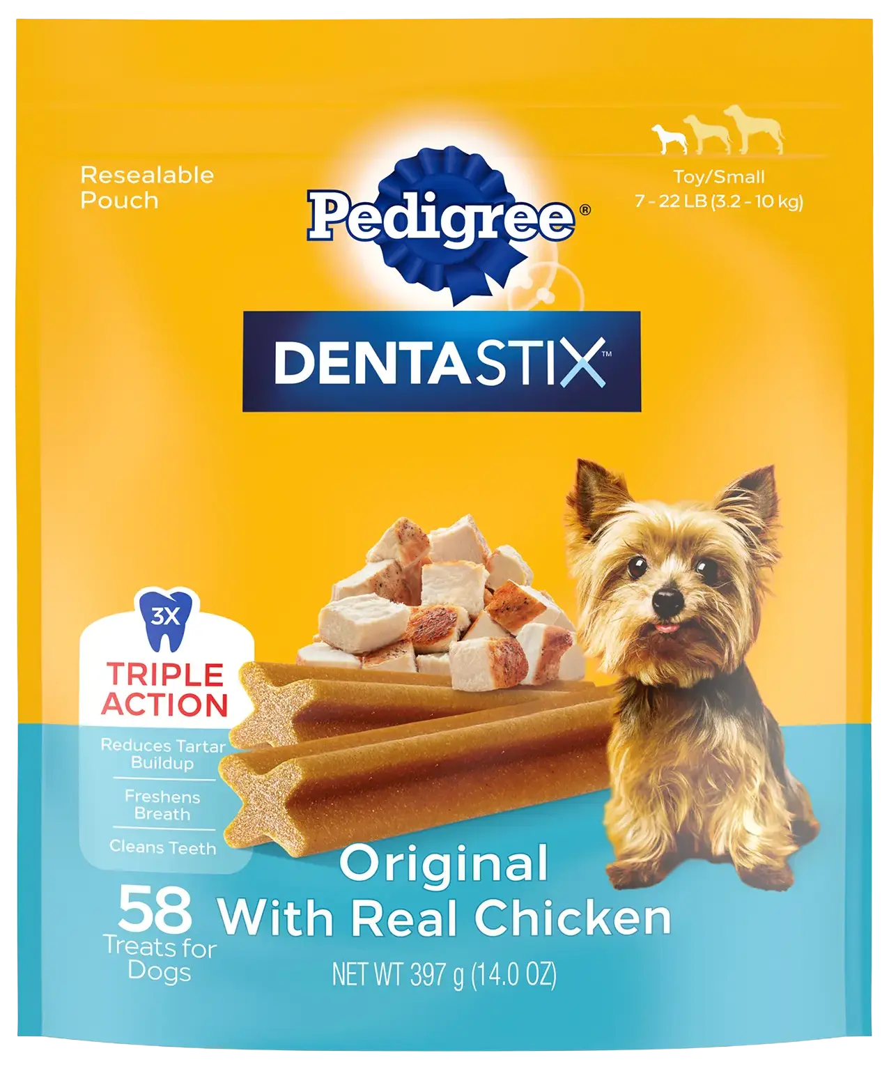 Pedigree DENTASTIX Dog Dental Treat Original w/Real Chicken 58 Count
