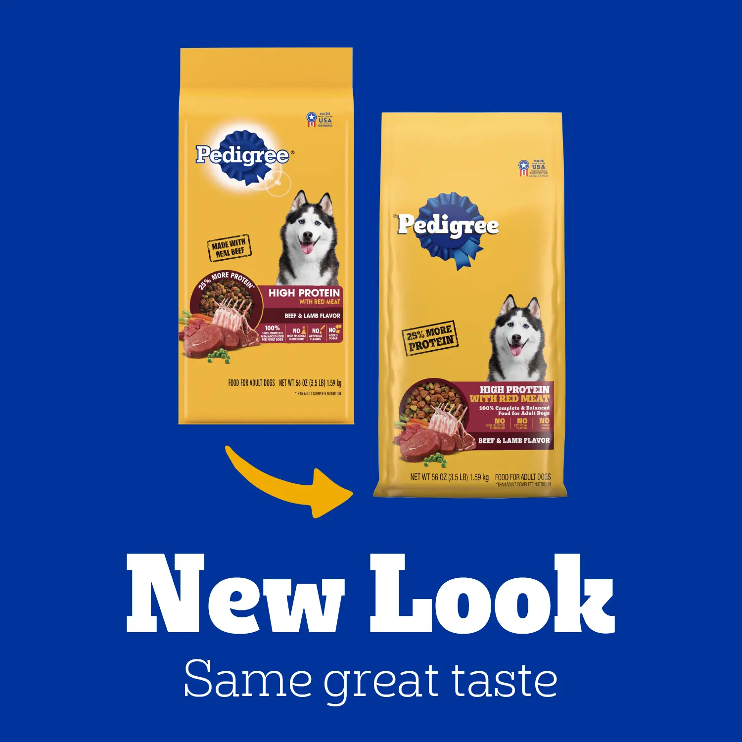 Pedigree High Protein Adult Dry Dog Food Beef & Lamb 3.5-lb - Image 5