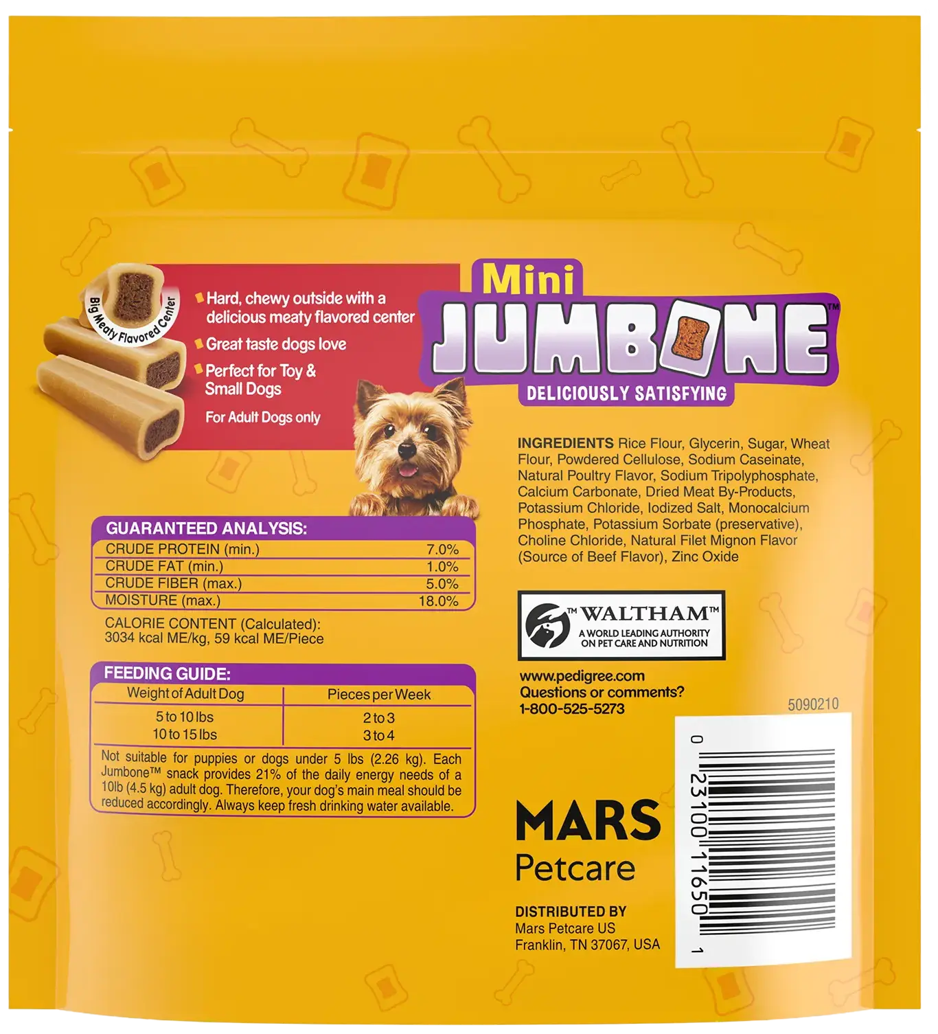 Pedigree Mini Jumbone Real Beef Dog Treats 12 Count 7.2-oz - Image 2