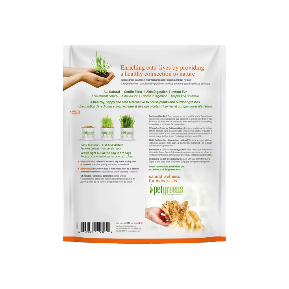 Pet Greens Garden Pet Grass Self-Grow Kit Organic Wheatgrass 3-oz - Image 2