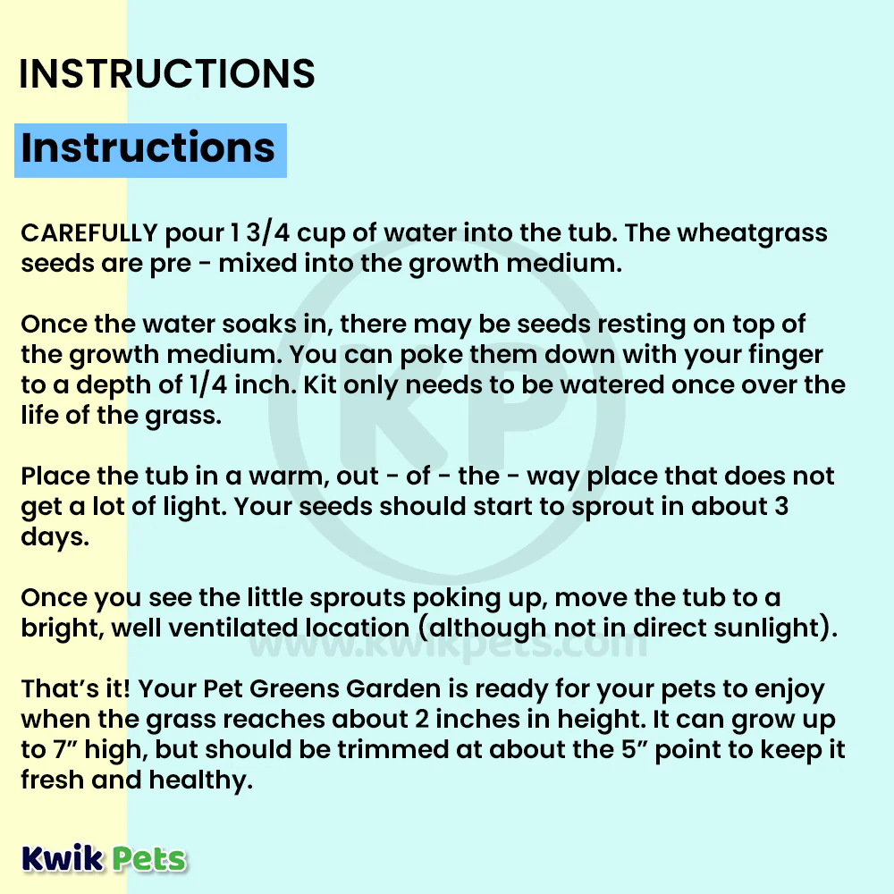 Pet Greens Garden Pet Grass Self-Grow Kit Organic Wheatgrass 3-oz - Image 6