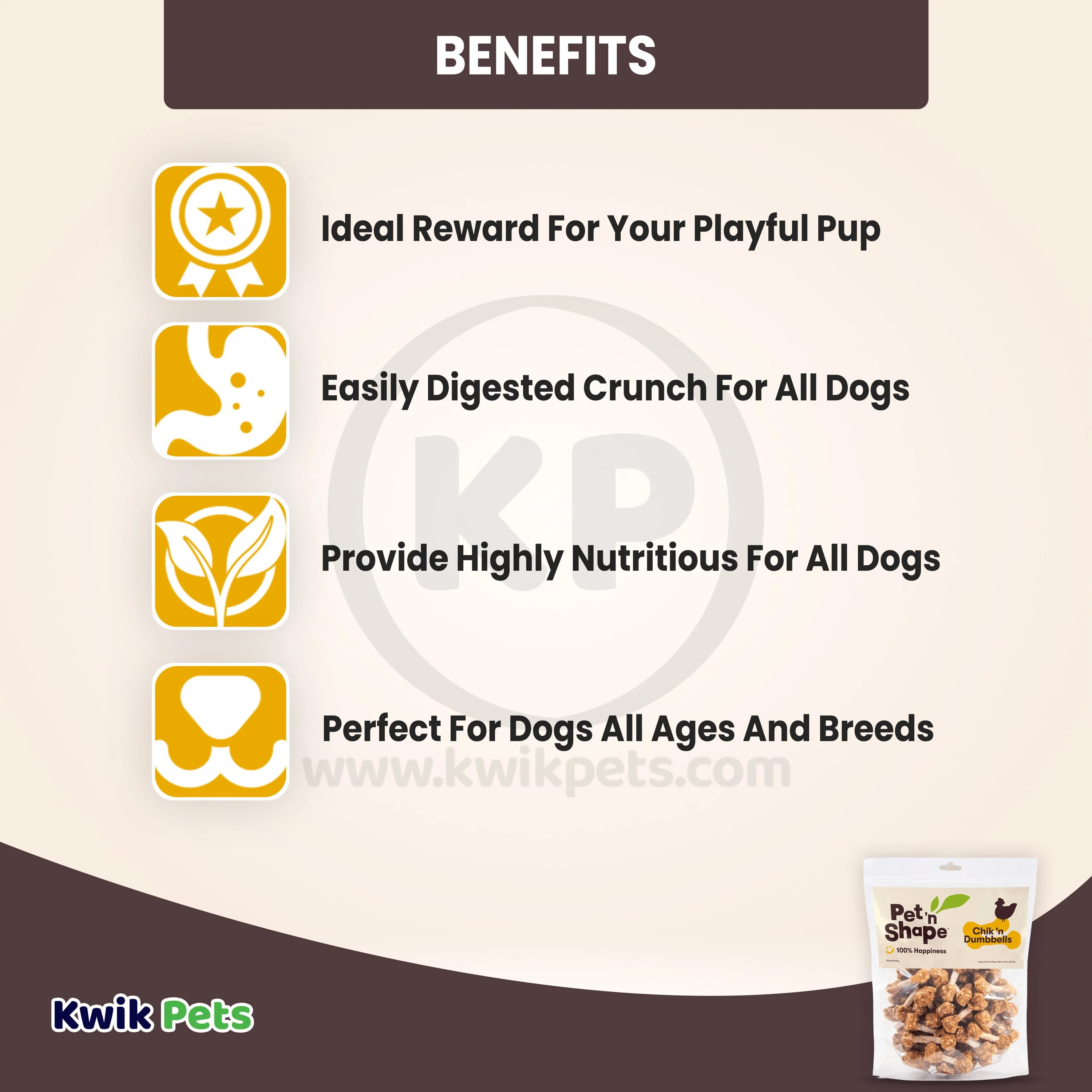 Pet 'n Shape Chik 'n Dumbbells Jerky Dog Treats 32-oz - Image 4