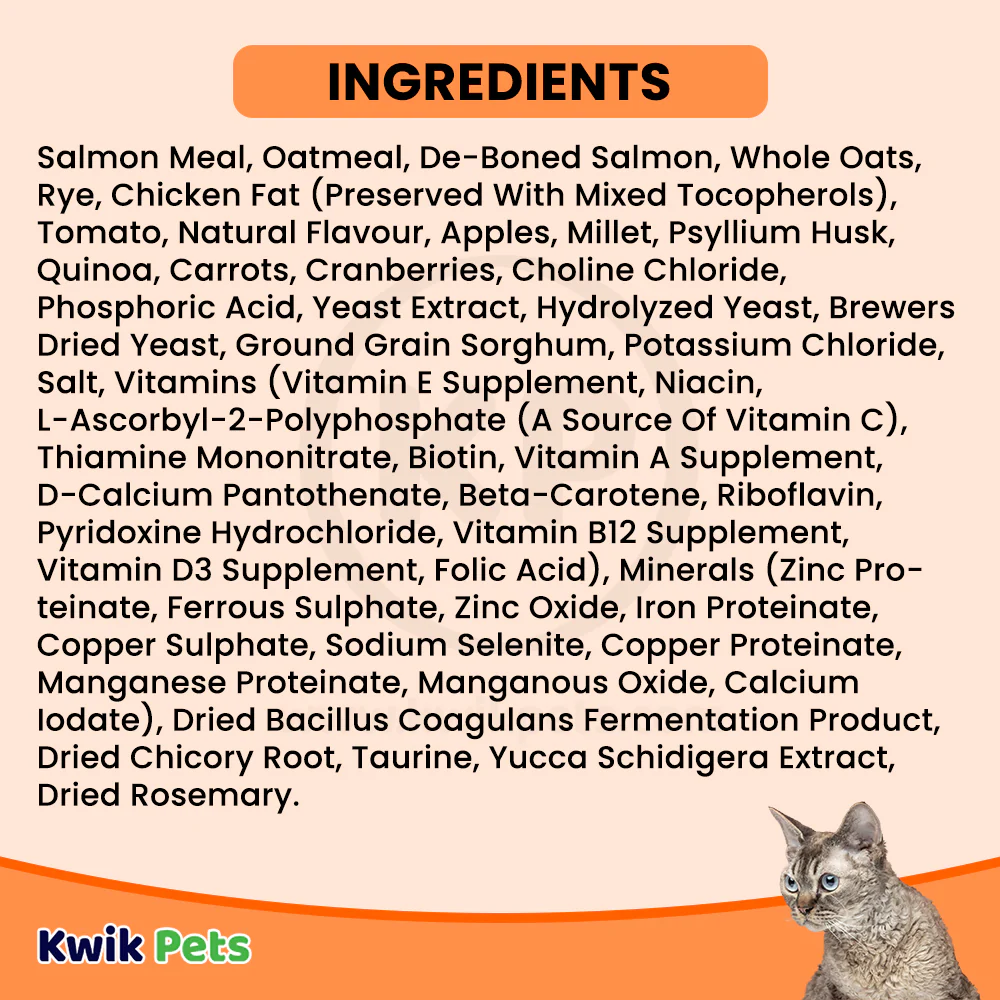 Petcurean Go! Solutions Digestion & Gut Health Dry Cat Food Salmon with Ancient Grains 3-lb - Image 4
