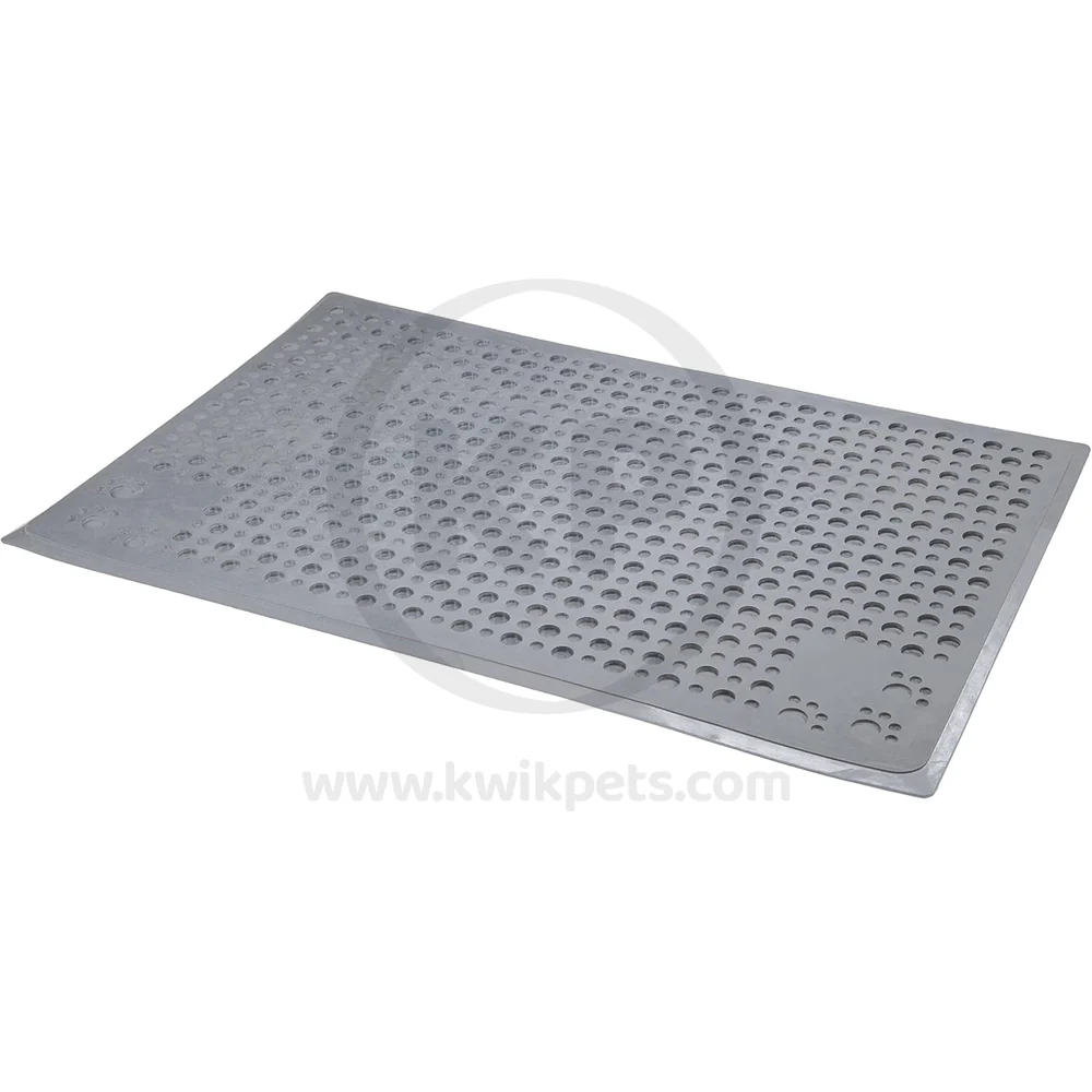 Petlinks Purr-Fect Paws Litter Mat Grey Medium - Image 3