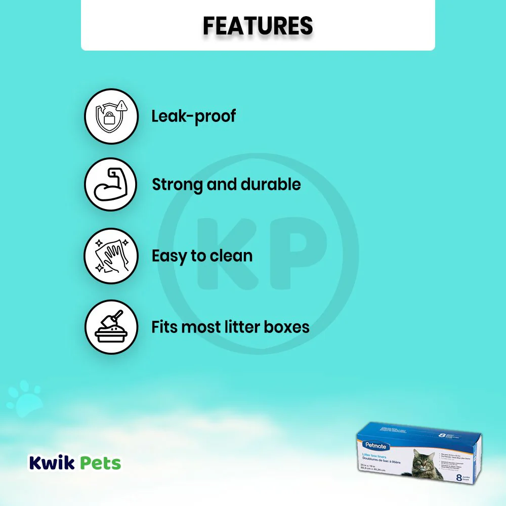 Petmate Cleanstep Litter Box Liners White Jumbo 8 Count - Image 2