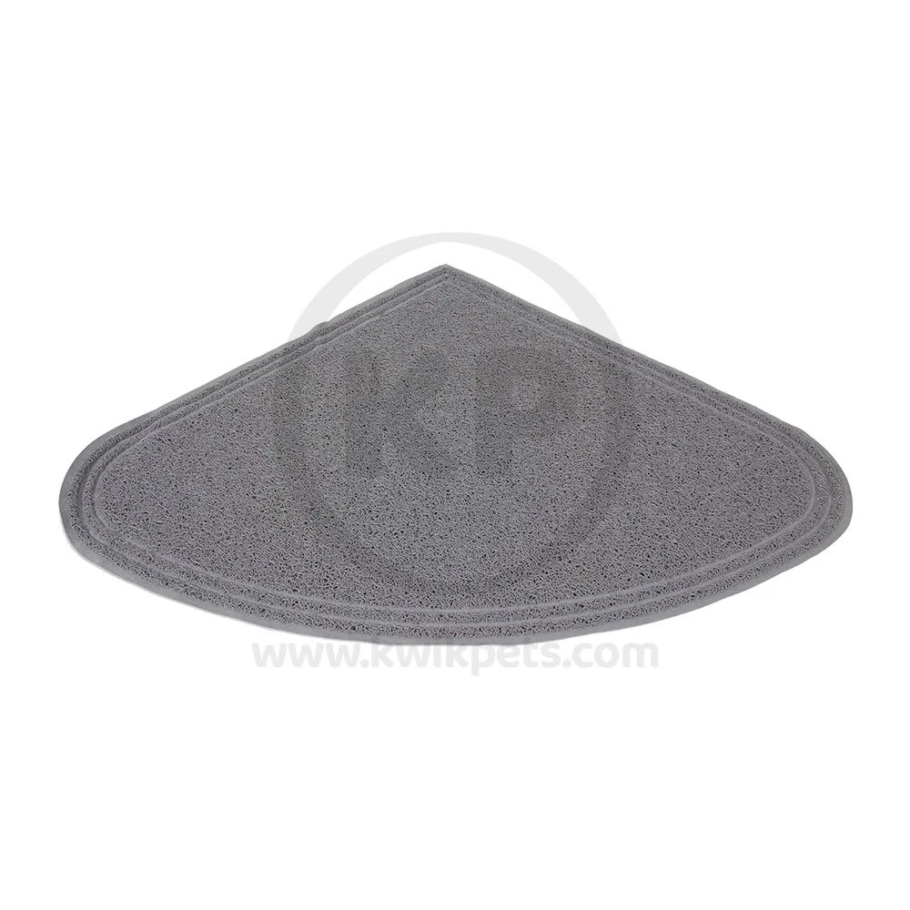 Petmate Corner Cat Litter Mat Grey One Size