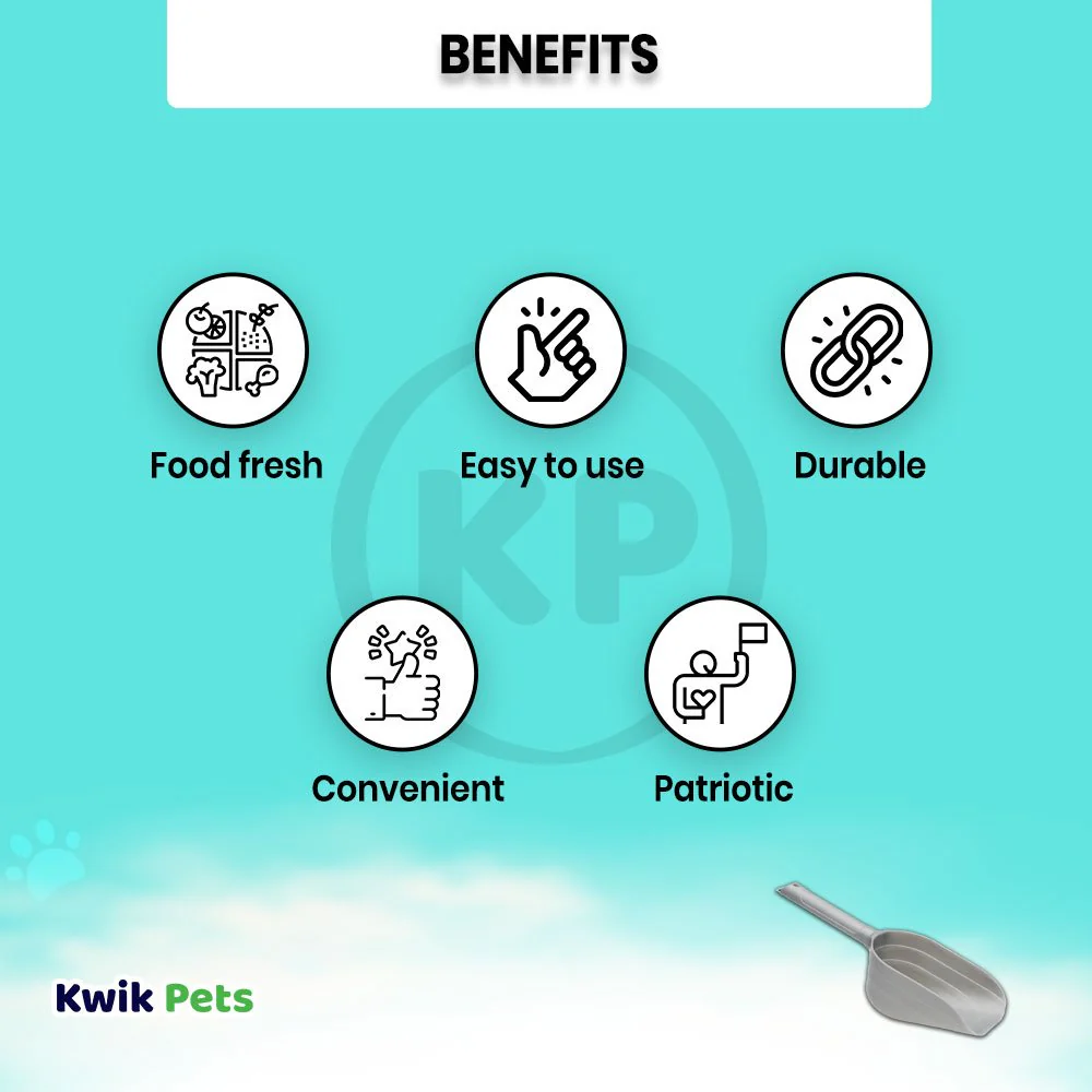 Petmate Pet Food Scoop with Microban Mason Silver Medium - Image 3