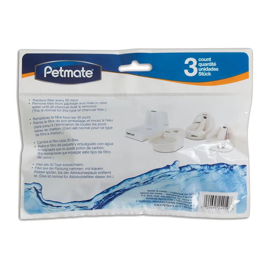 Petmate Fresh Flow Replacement Charcoal Filter 3 Pack - Image 2