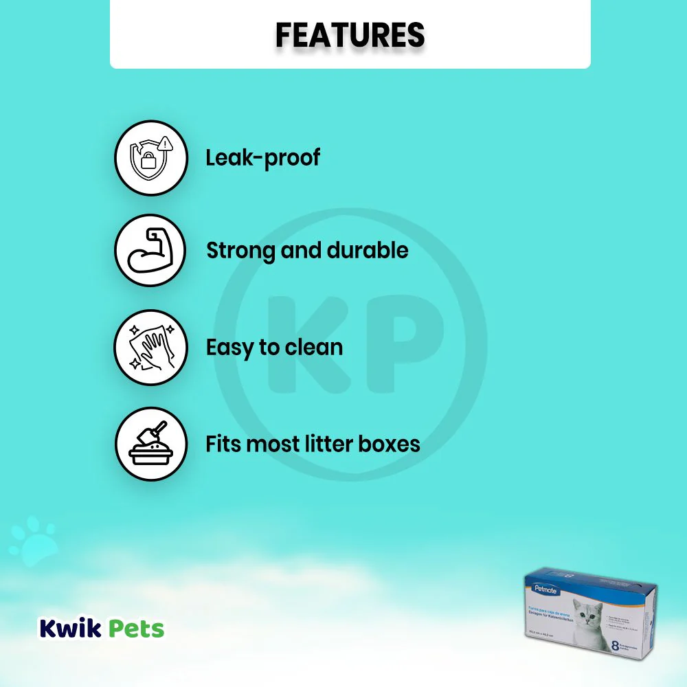 Petmate Litter Pan Liners Clear Jumbo 8 Count - Image 2
