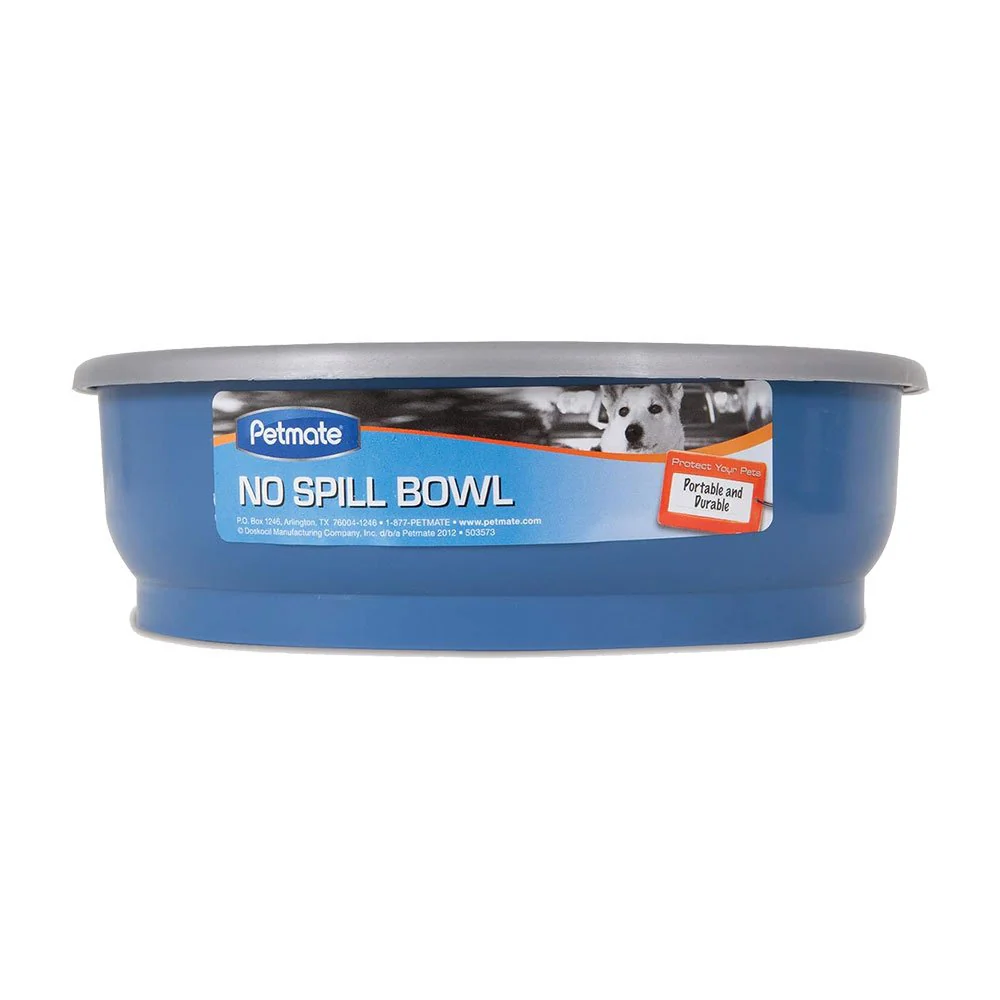 Petmate No Spill Dog Bowl Blue Medium - Image 2