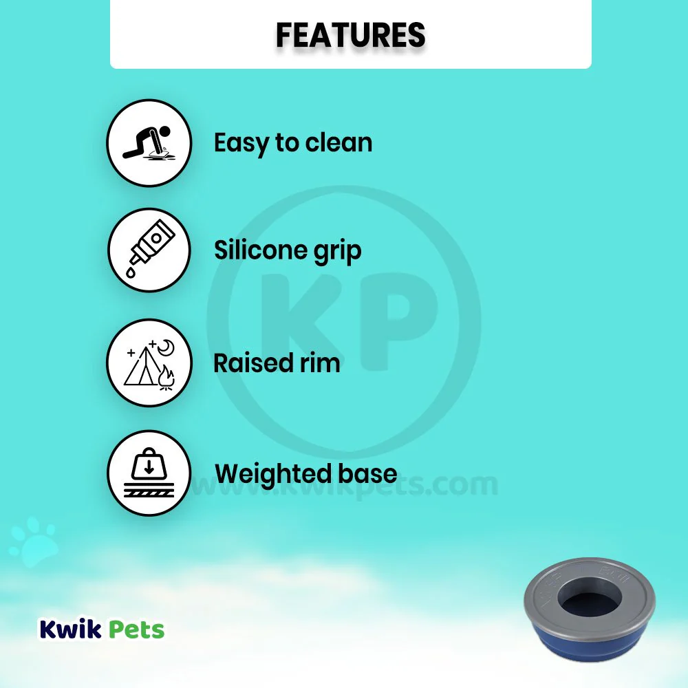 Petmate No Spill Dog Bowl Blue Medium - Image 3