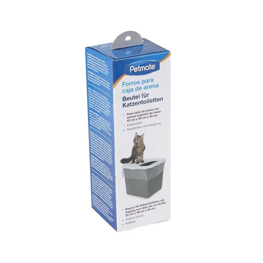 Petmate Top Entry Cat Litter Box Liners Clear One Size 8 Count - Image 2