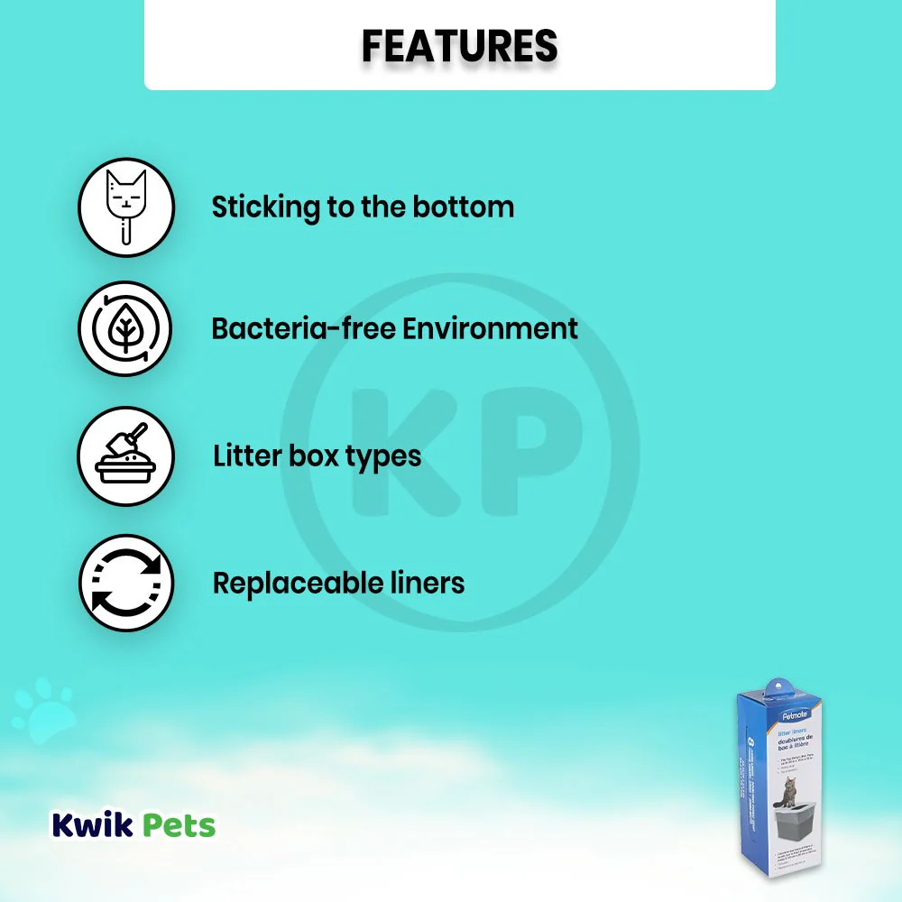 Petmate Top Entry Cat Litter Box Liners Clear One Size 8 Count - Image 3