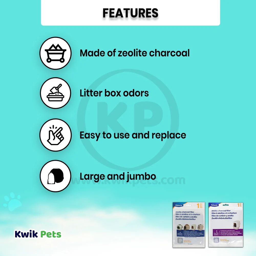 Petmate Zeolite Filter for Hooded Cat Litter Pan Black Jumbo - Image 3