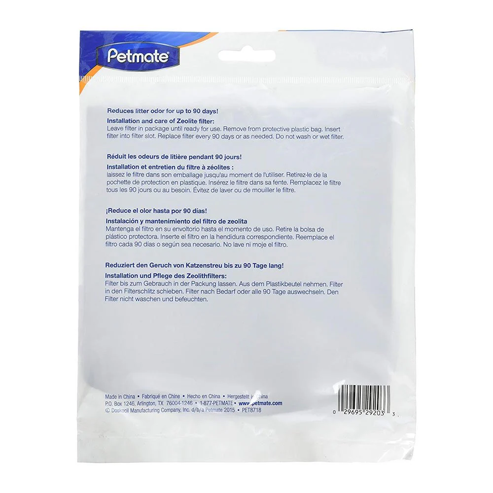 Petmate Zeolite Filter for Hooded Cat Litter Pan Black/White Large - Image 2