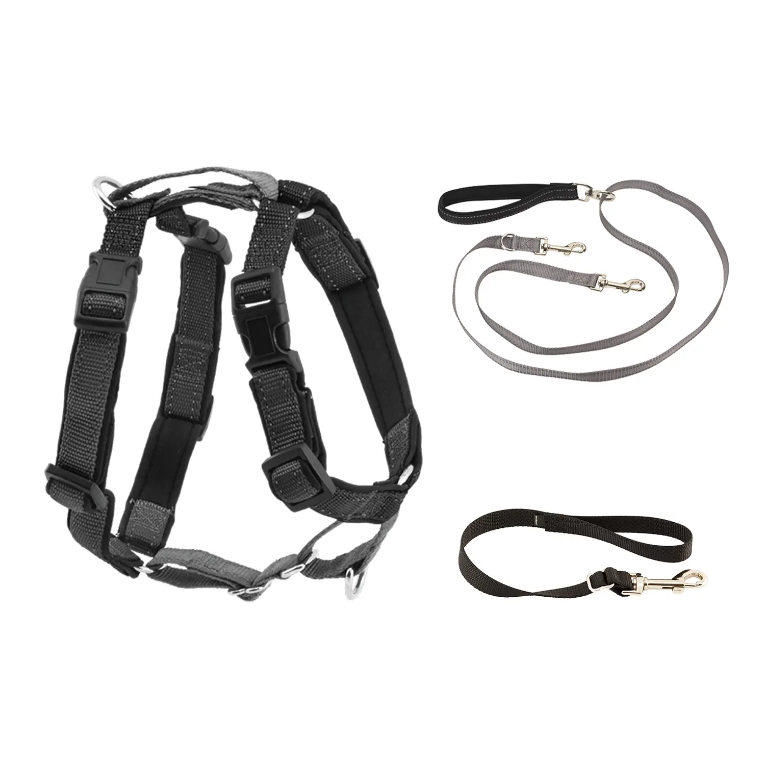 PetSafe 3-in-1 Reflective Dog Harness with Car Control Strap Black Large - Image 8