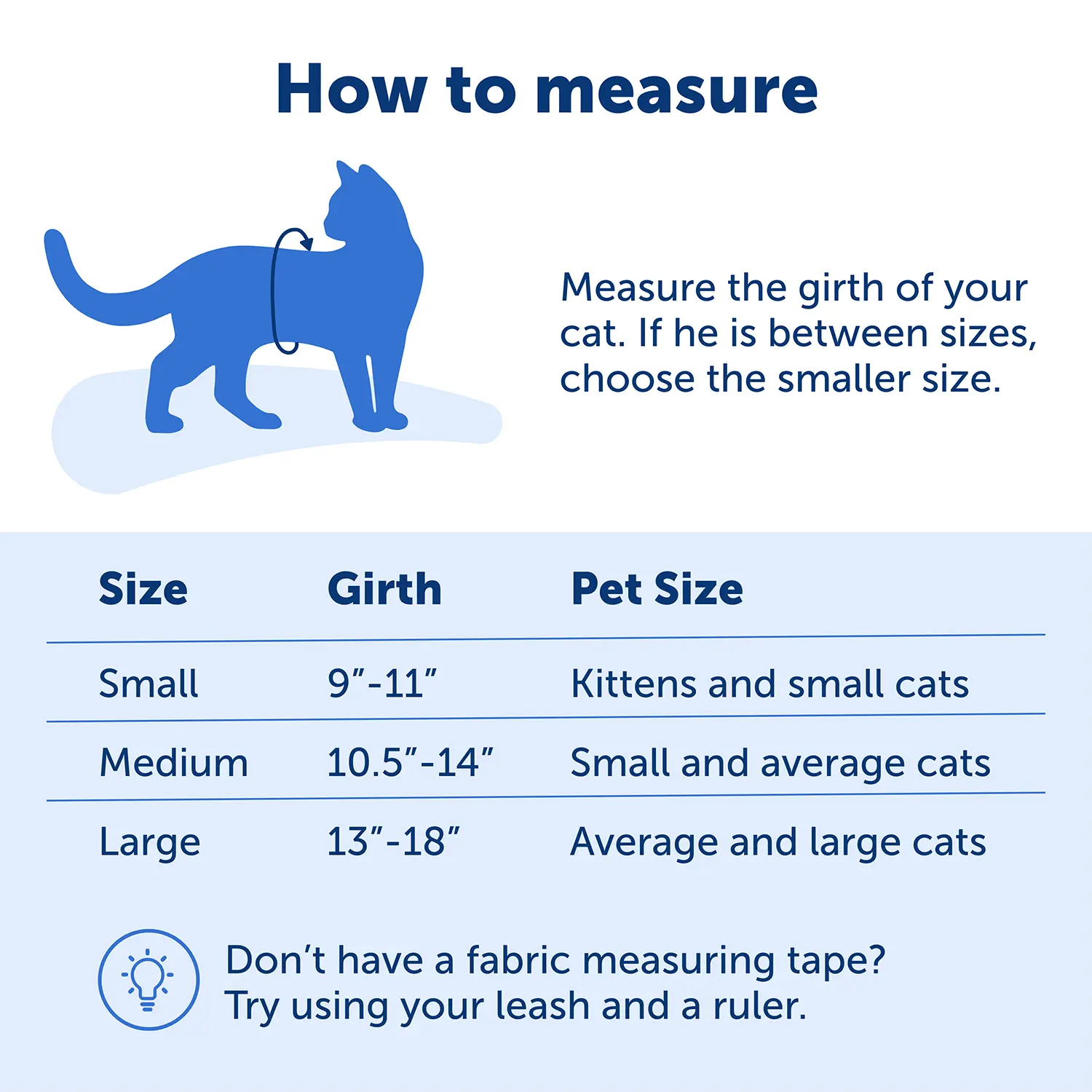 PetSafe Premier Come With Me Kitty Harness & Bungee Leash Combo Royal Blue/Navy Large - Image 7