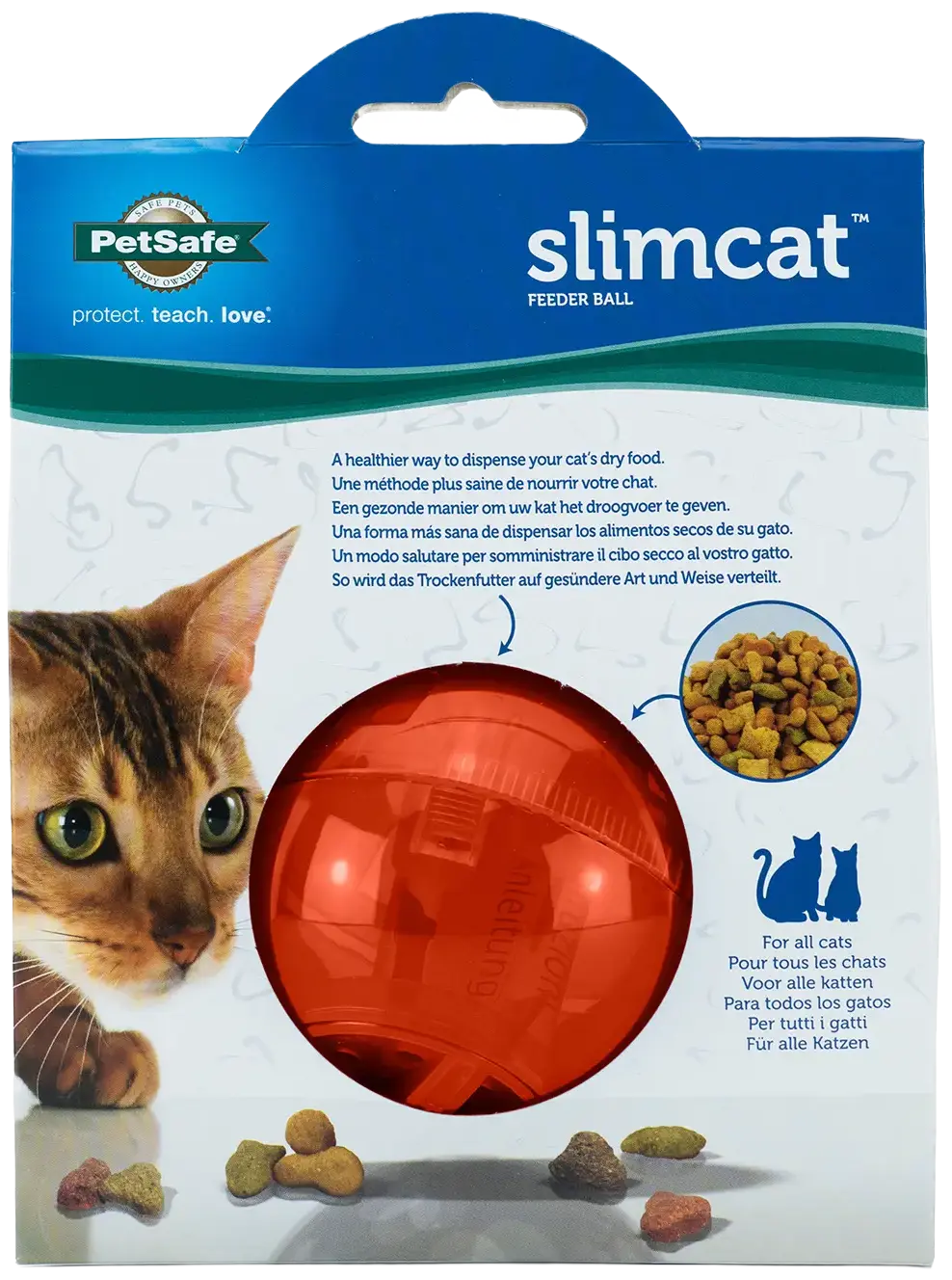 PetSafe SlimCat Interactive Cat Feeder Ball Orange