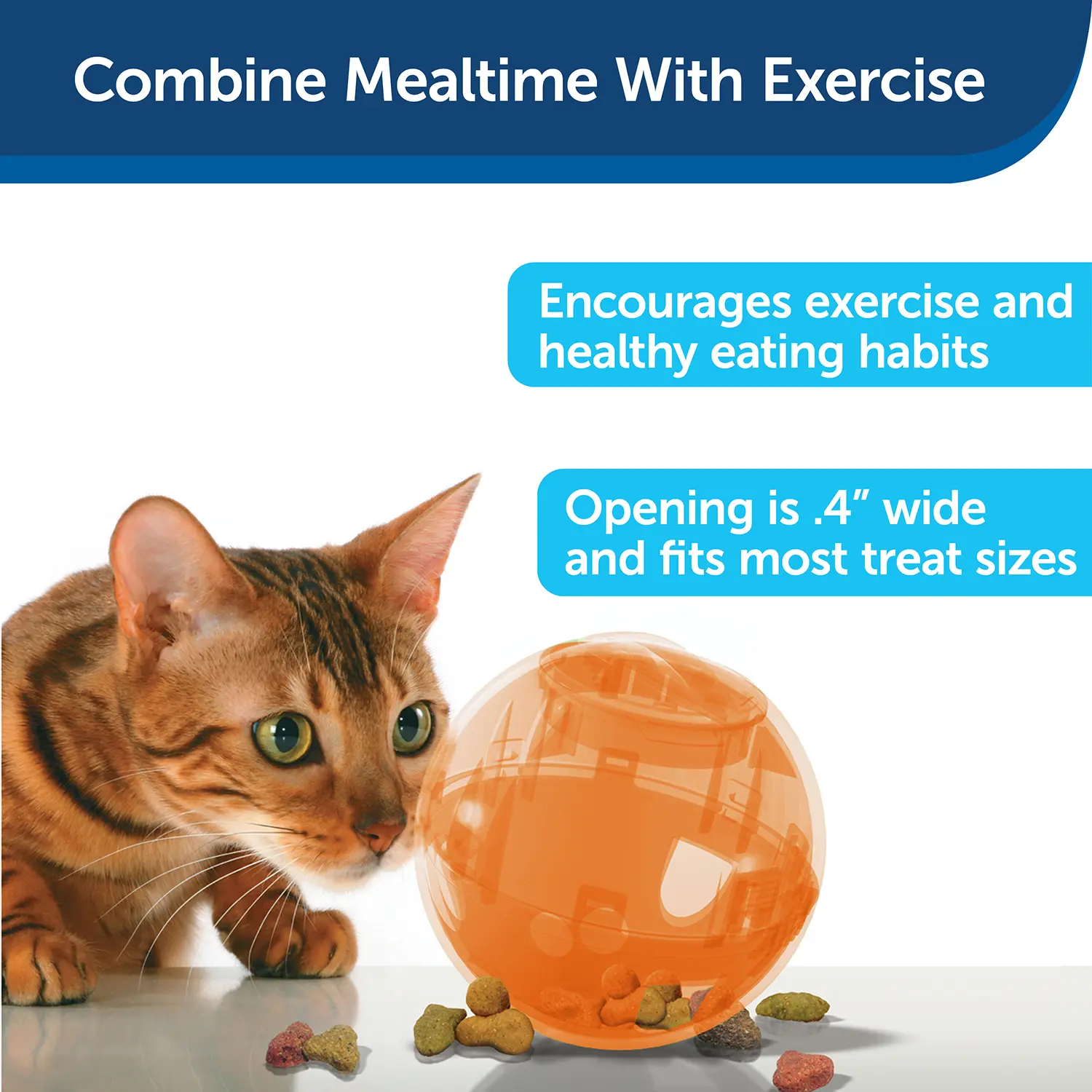 PetSafe SlimCat Interactive Cat Feeder Ball Orange - Image 4