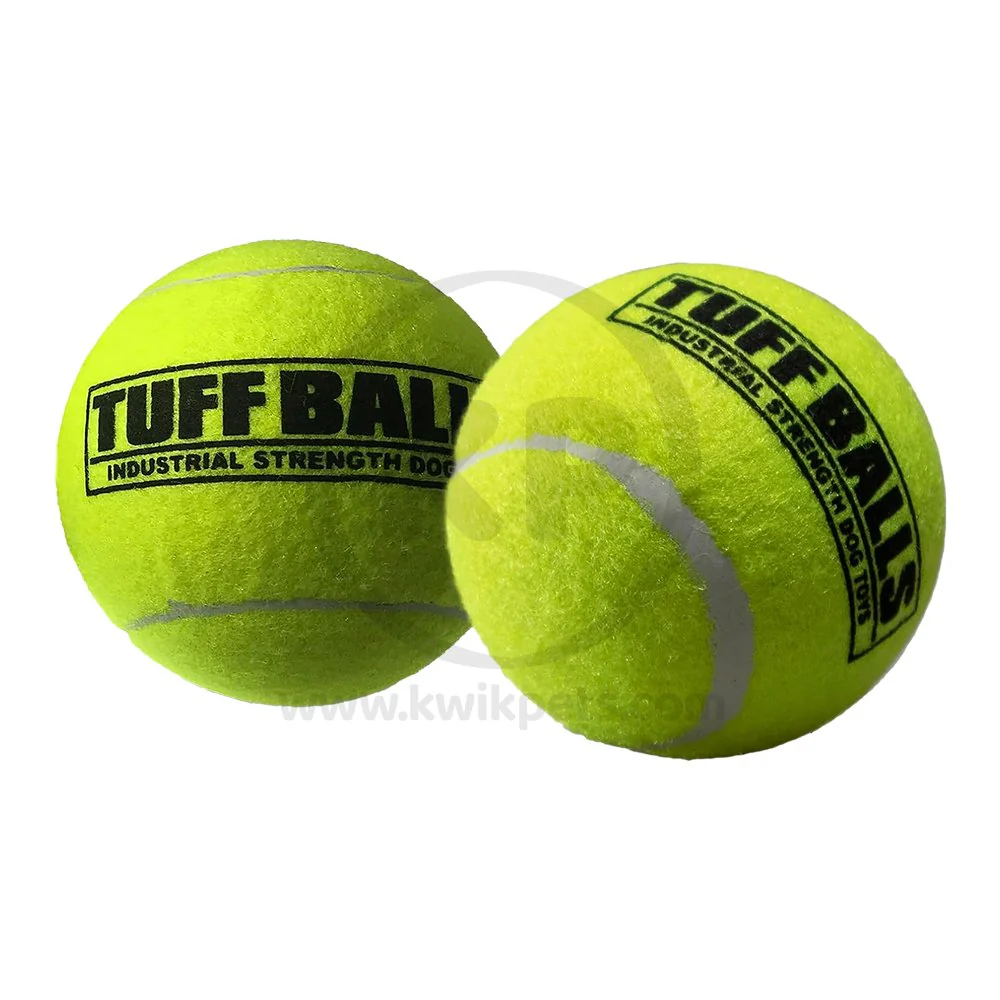 Petsport USA Tuff Ball Dog Toy Yellow 2 Count 2.5-in - Image 2