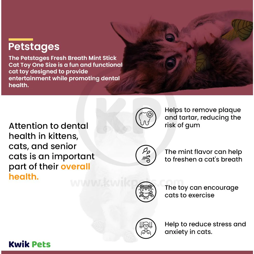 Petstages Fresh Breath Mint Stick Cat Toy One Size - Image 3