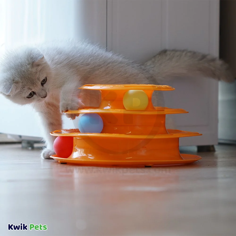 Petstages Tower of Tracks Cat Toy Orange - Image 3