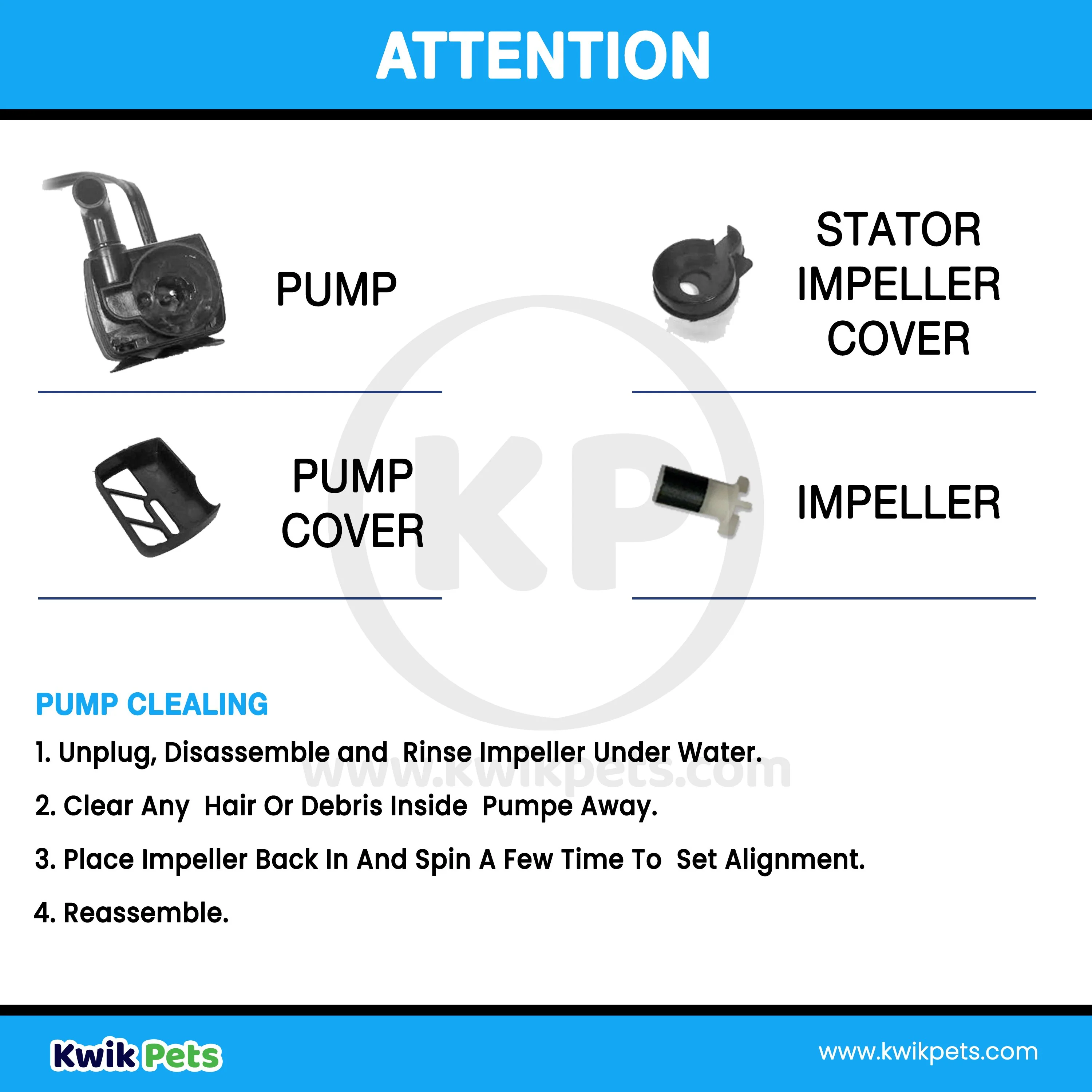 Pioneer Pet Drinking Formula Universal Pump for Cat & Dog Water Fountains - Image 3