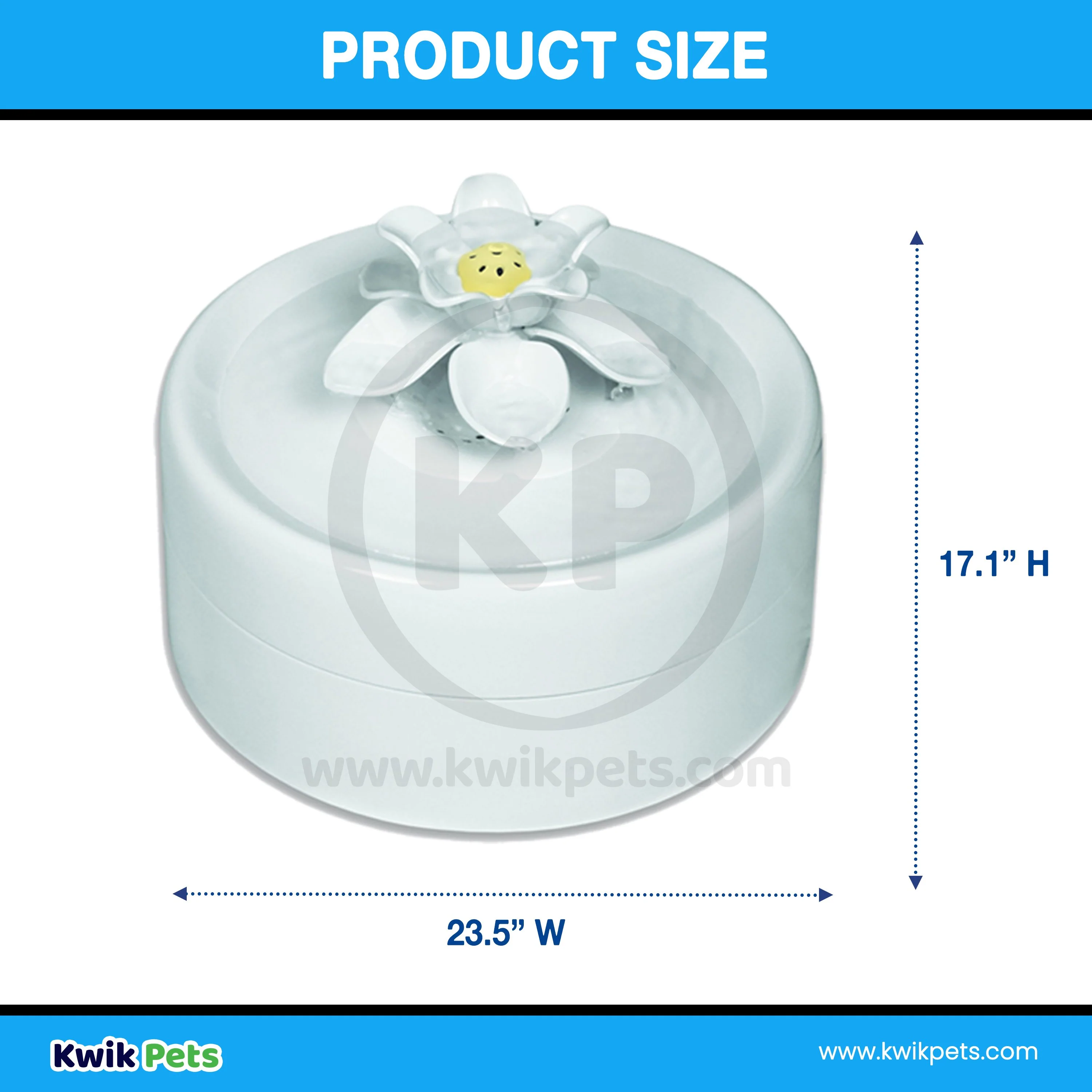 Pioneer Pet Magnolia Premium Plastic Dog & Cat Drinking Fountain White 55-oz - Image 7