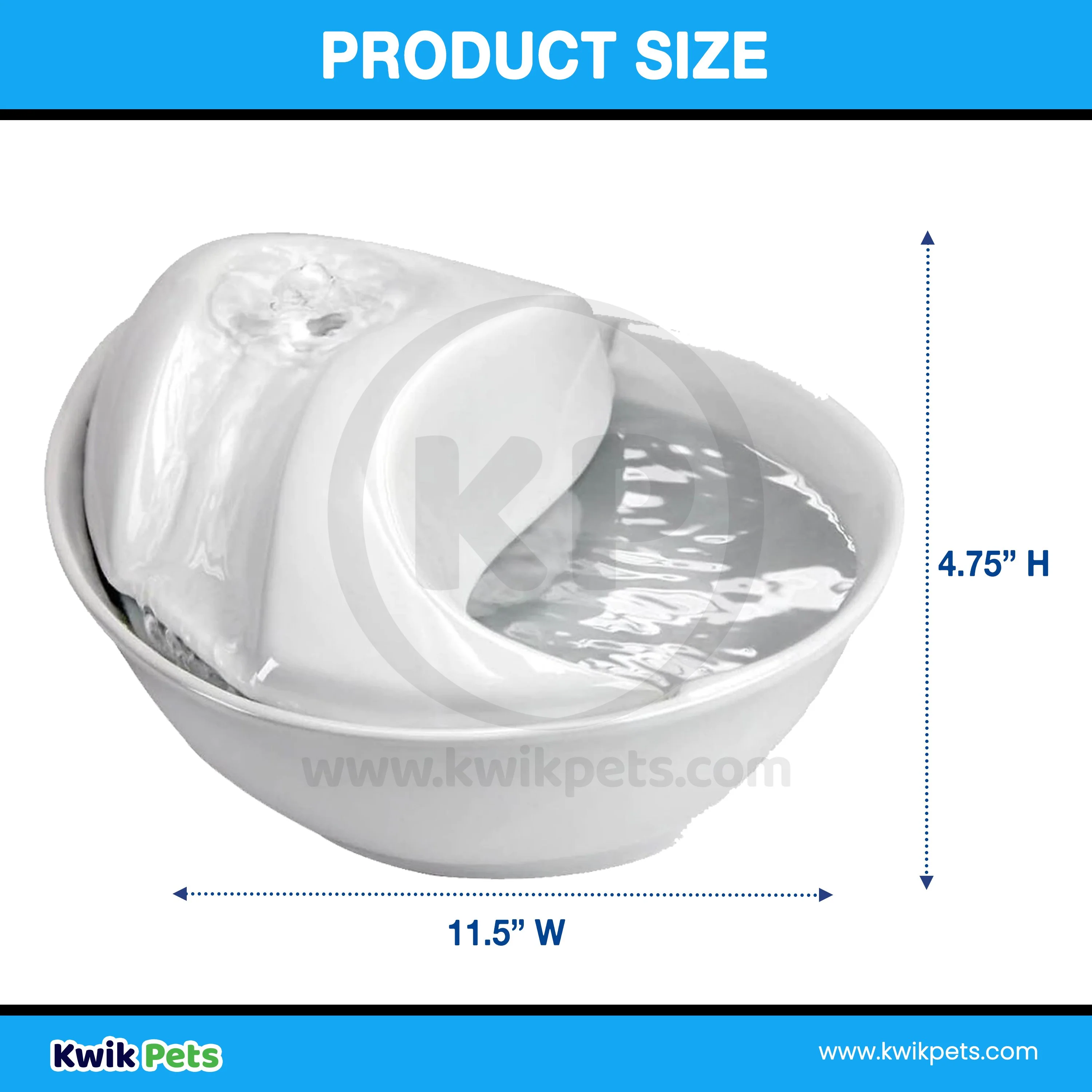 Pioneer Pet Raindrop Ceramic Dog & Cat Drinking Fountain White 60-oz - Image 6