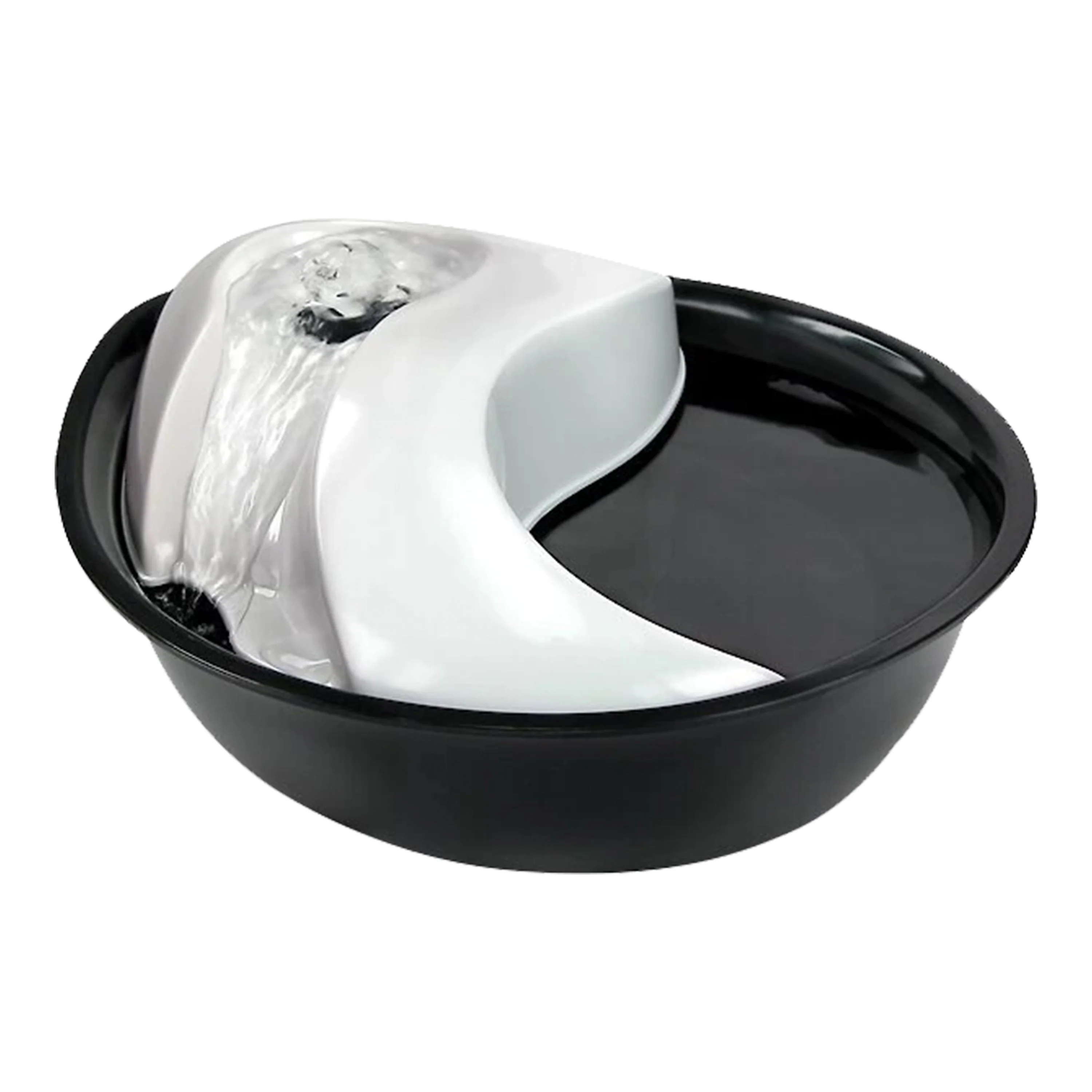 Pioneer Pet Raindrop Design Plastic Dog & Cat Drinking Fountain Black & White 60-oz - Image 2