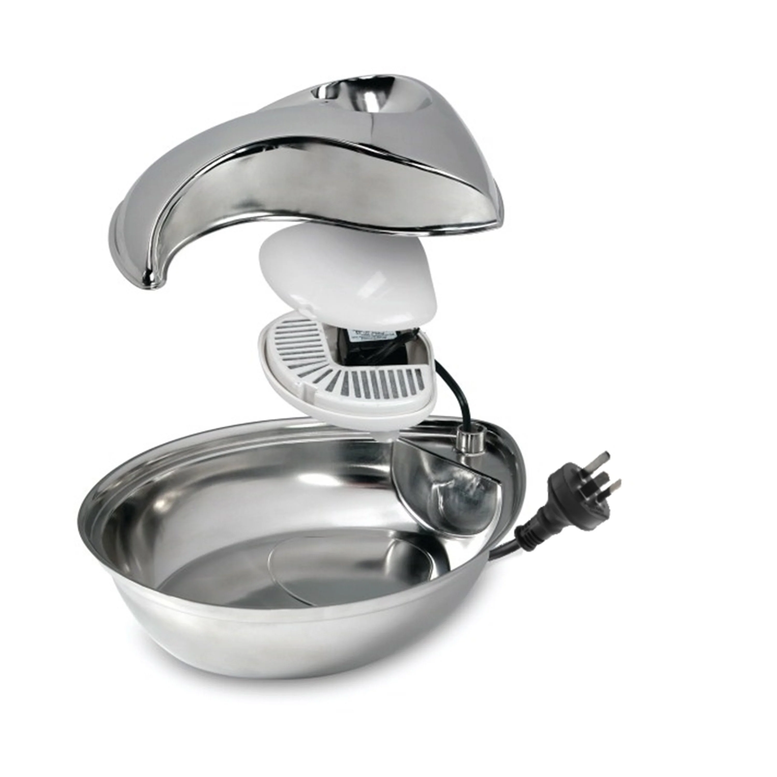 Pioneer Pet Raindrop Stainless Steel Dog & Cat Drinking Fountain 60-oz - Image 4